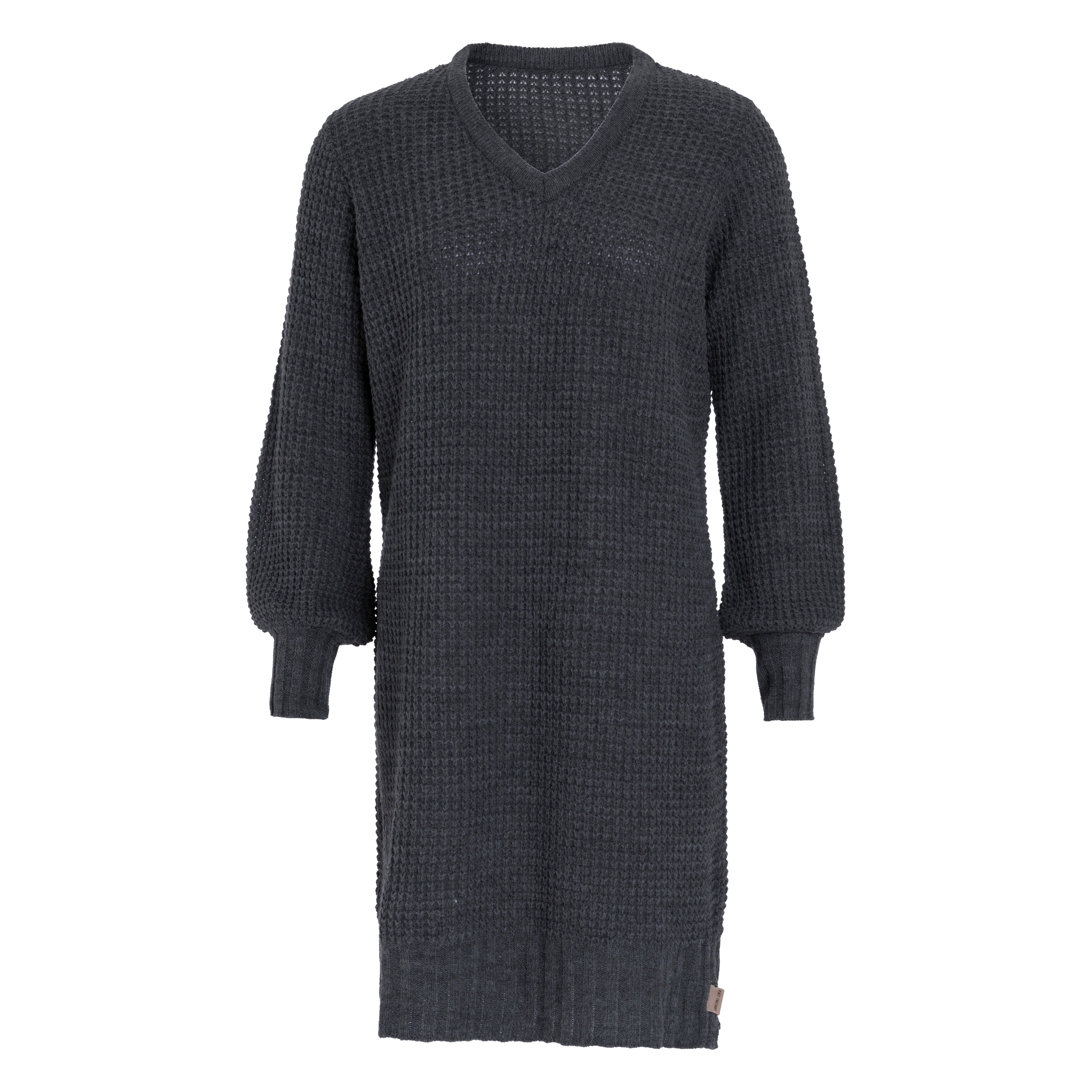 Robin Knitted Dress Anthracite - 36/38 - V-Neck