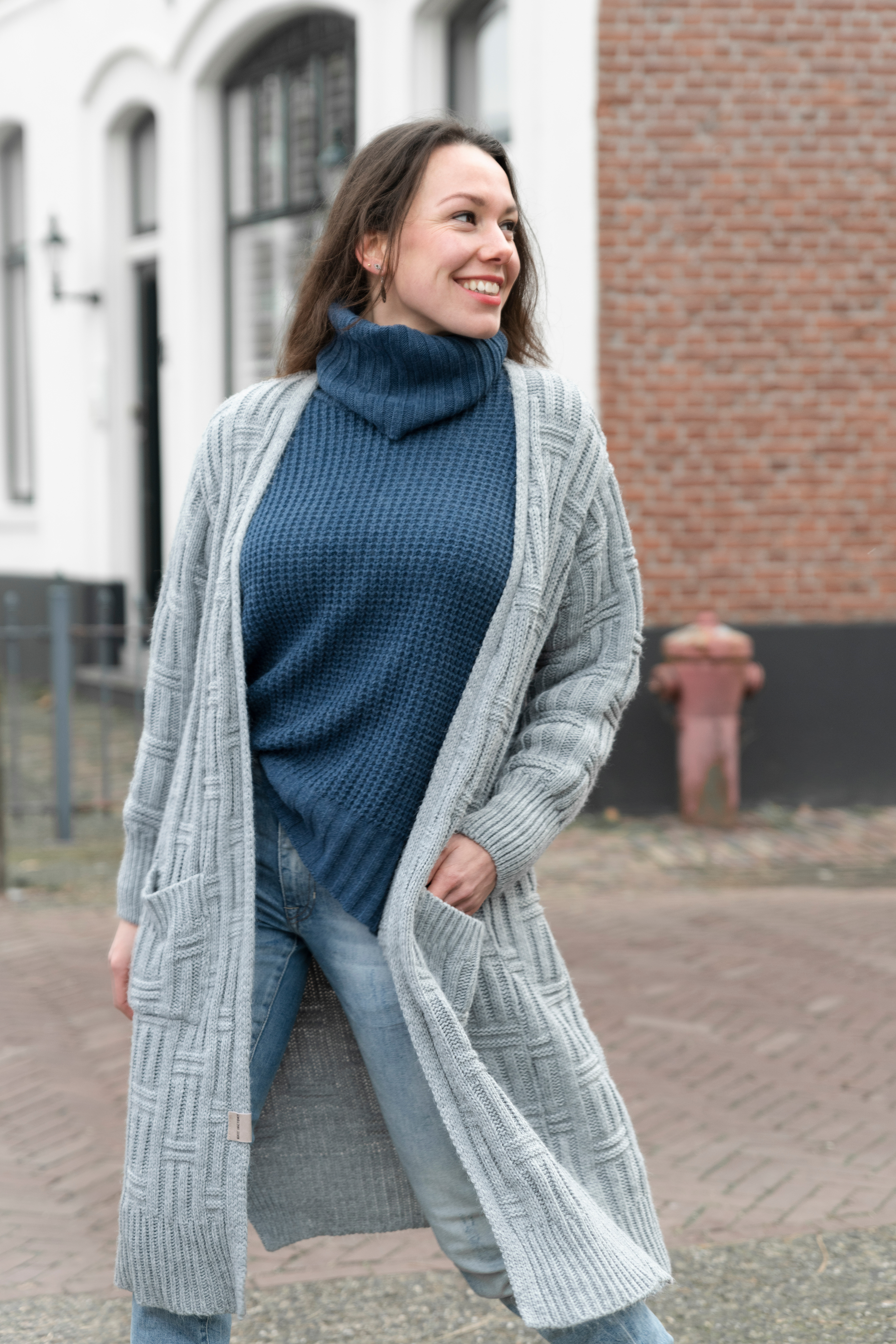 Robin Rollkragen Strickpullover Grau - 36/38