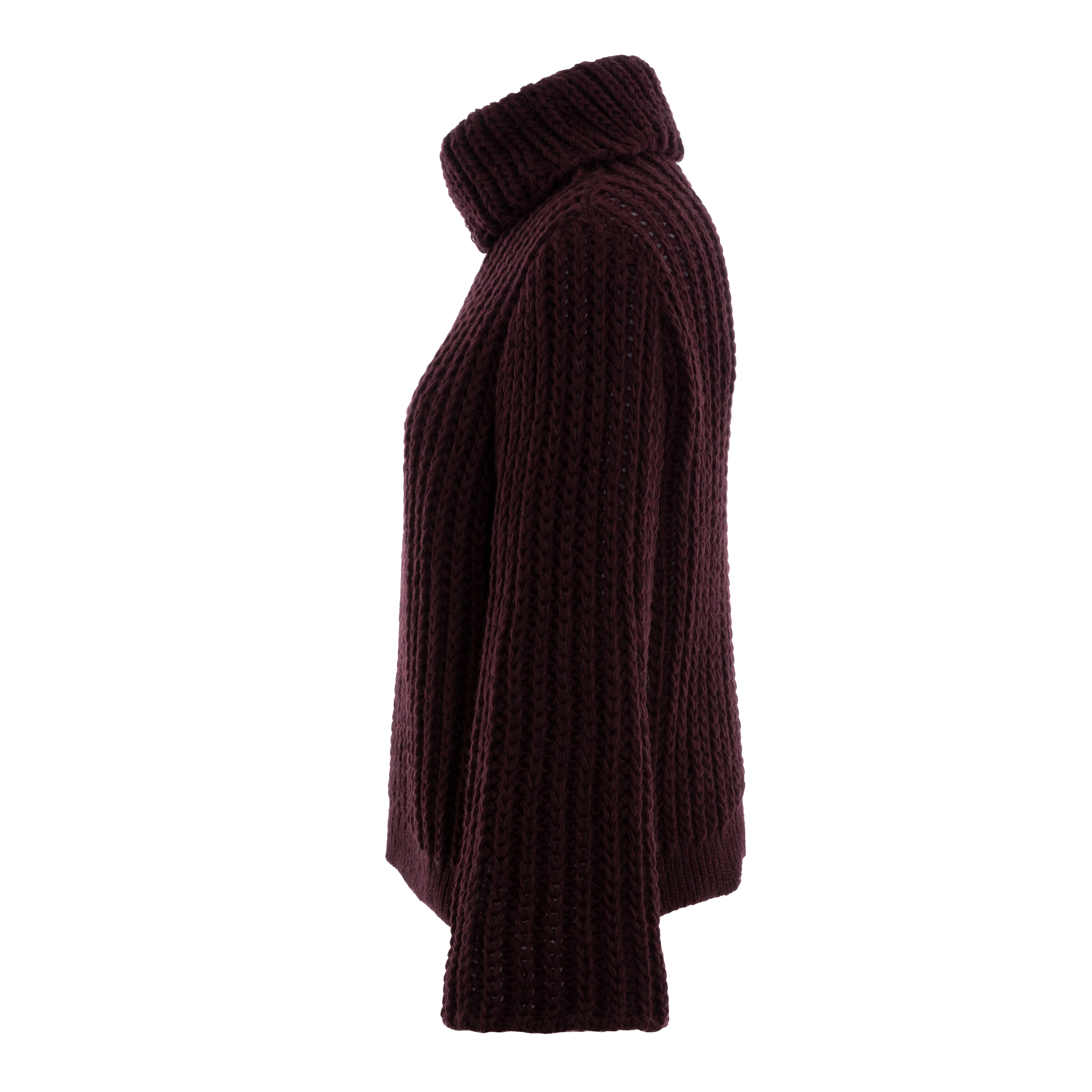 Kris Rollkragen Strickpullover Aubergine - 36/38