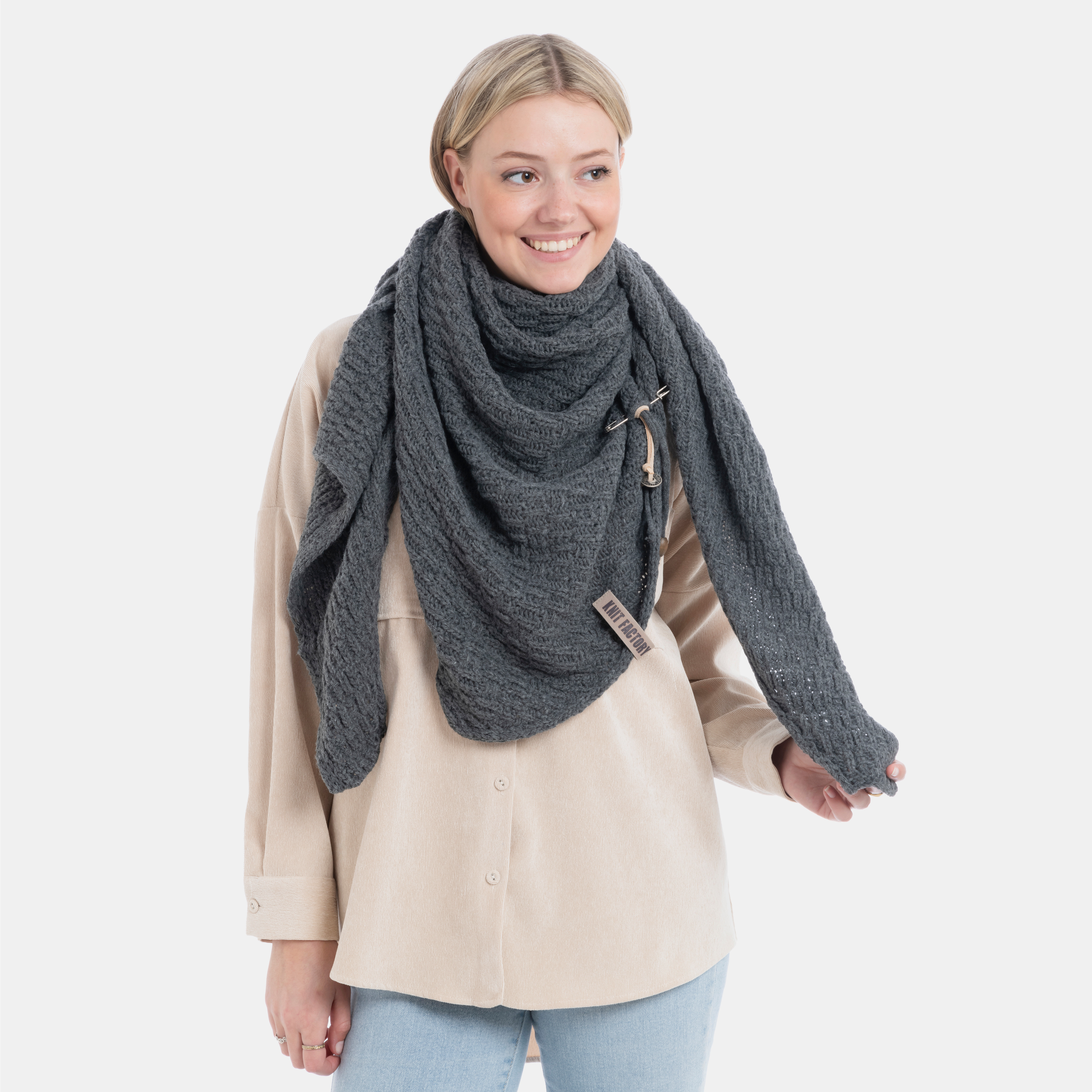 Jaida Triangle Scarf Anthracite