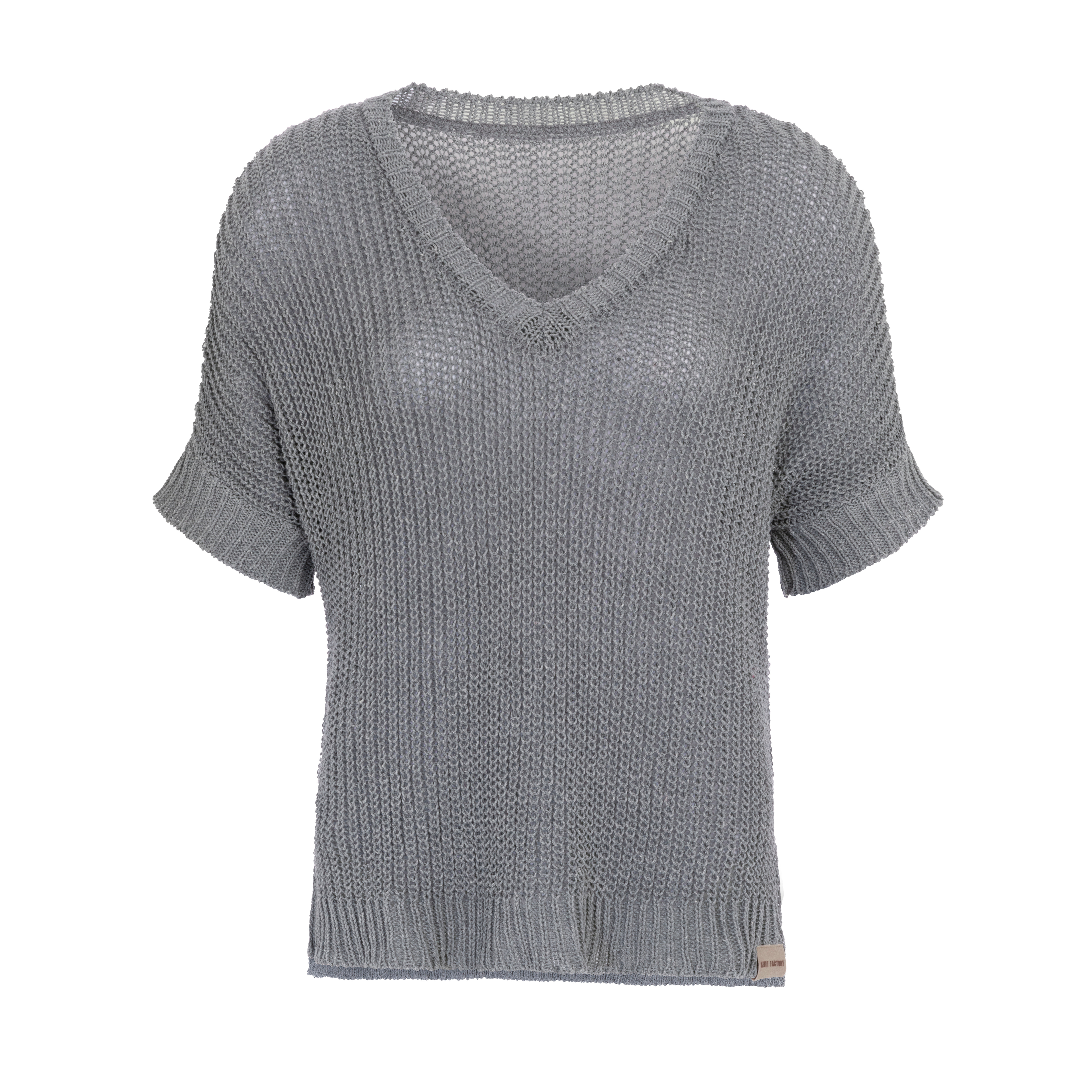 Daisy Strickpullover V-Ausschnitt Grau - 36/44
