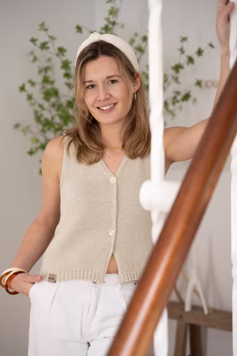 Lumi Knitted Gilet Olive Mist - 36/38