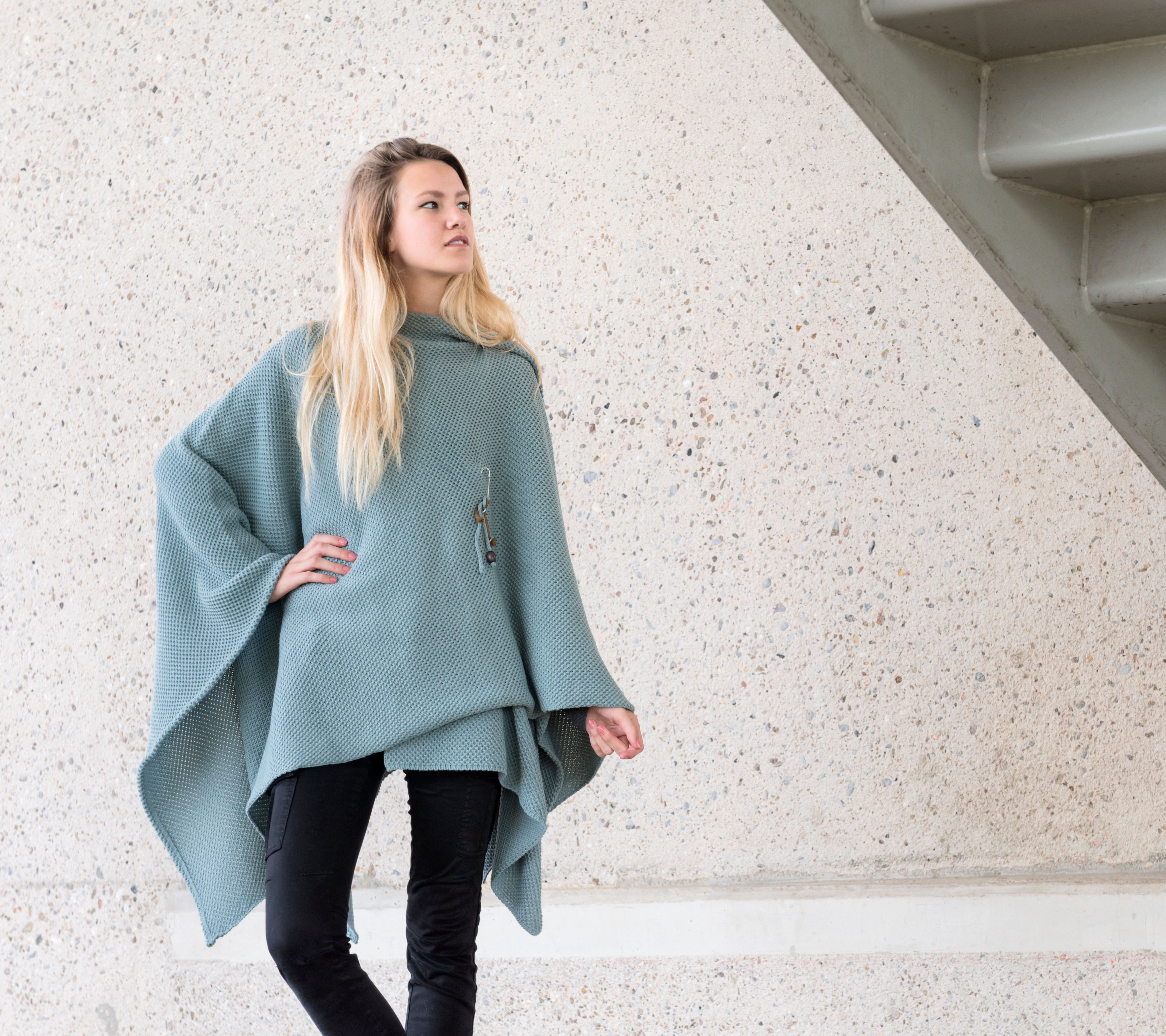 Jazz Poncho Cape Rosa