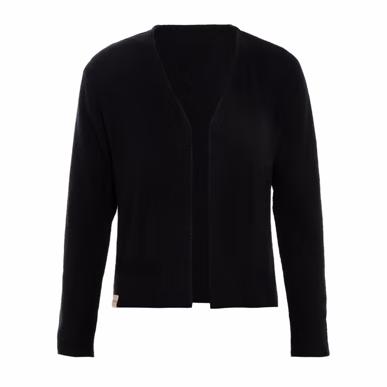 Ella Short Knitted Cardigan Black - 40/42
