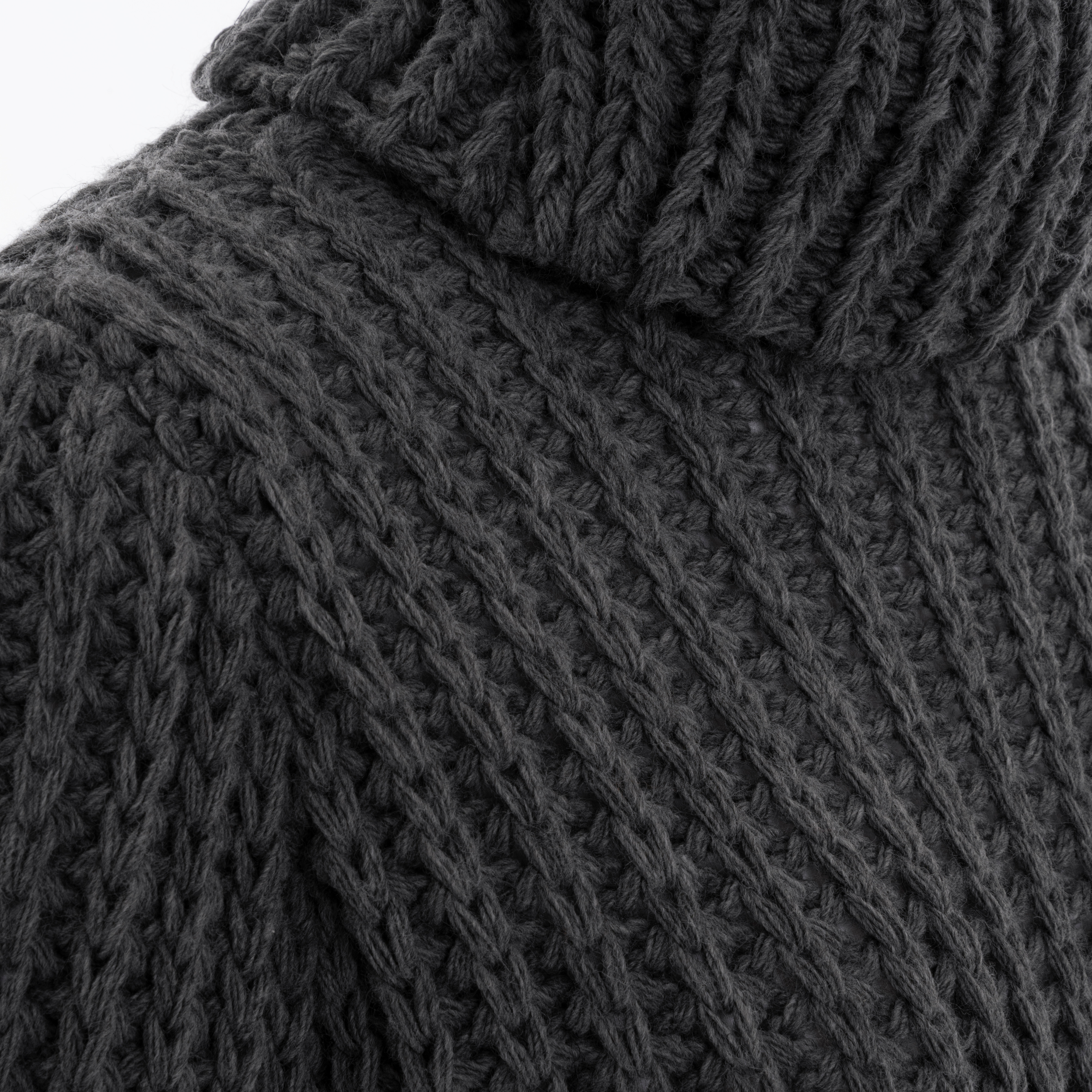 Kris Rollkragen Strickpullover Anthrazit - 36/38