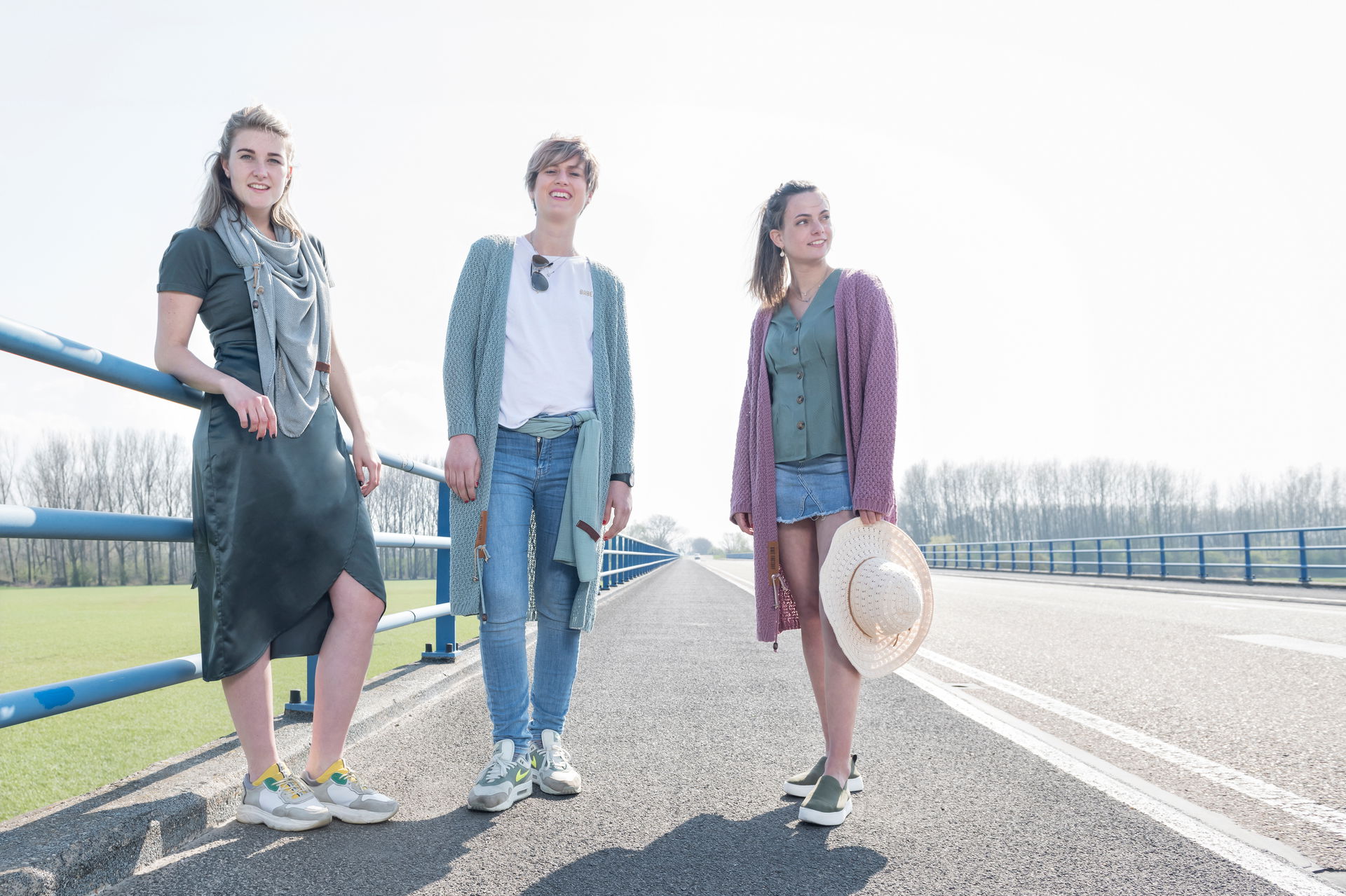 Luna Long Knitted Cardigan Stone Green - 36/38