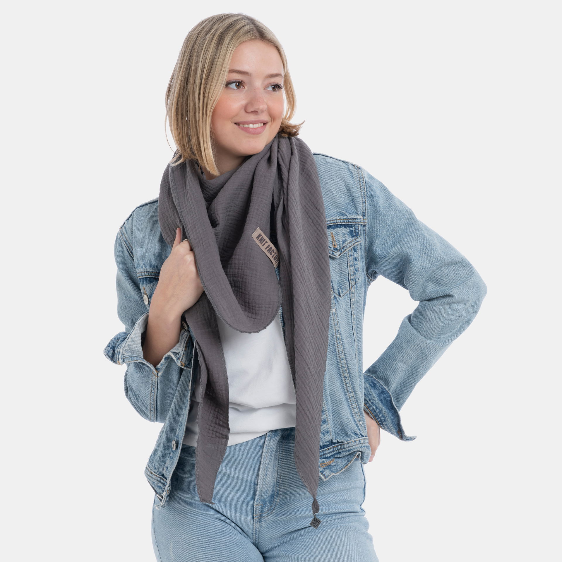 Liv Omslagdoek Antraciet