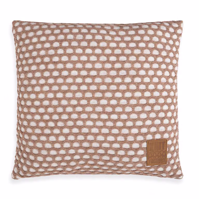 Mila Coussin Beige/Marron - 50x50