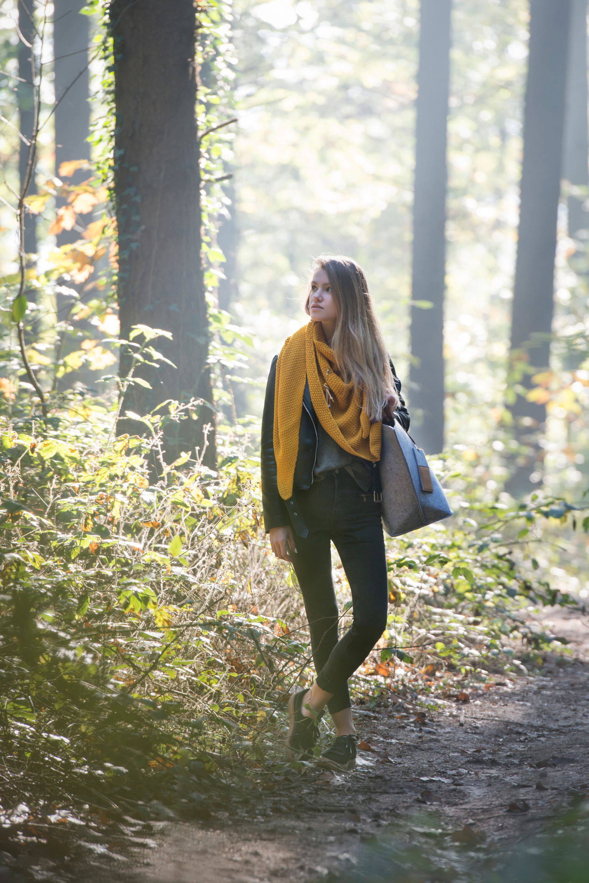 Coco Triangle Scarf Ochre