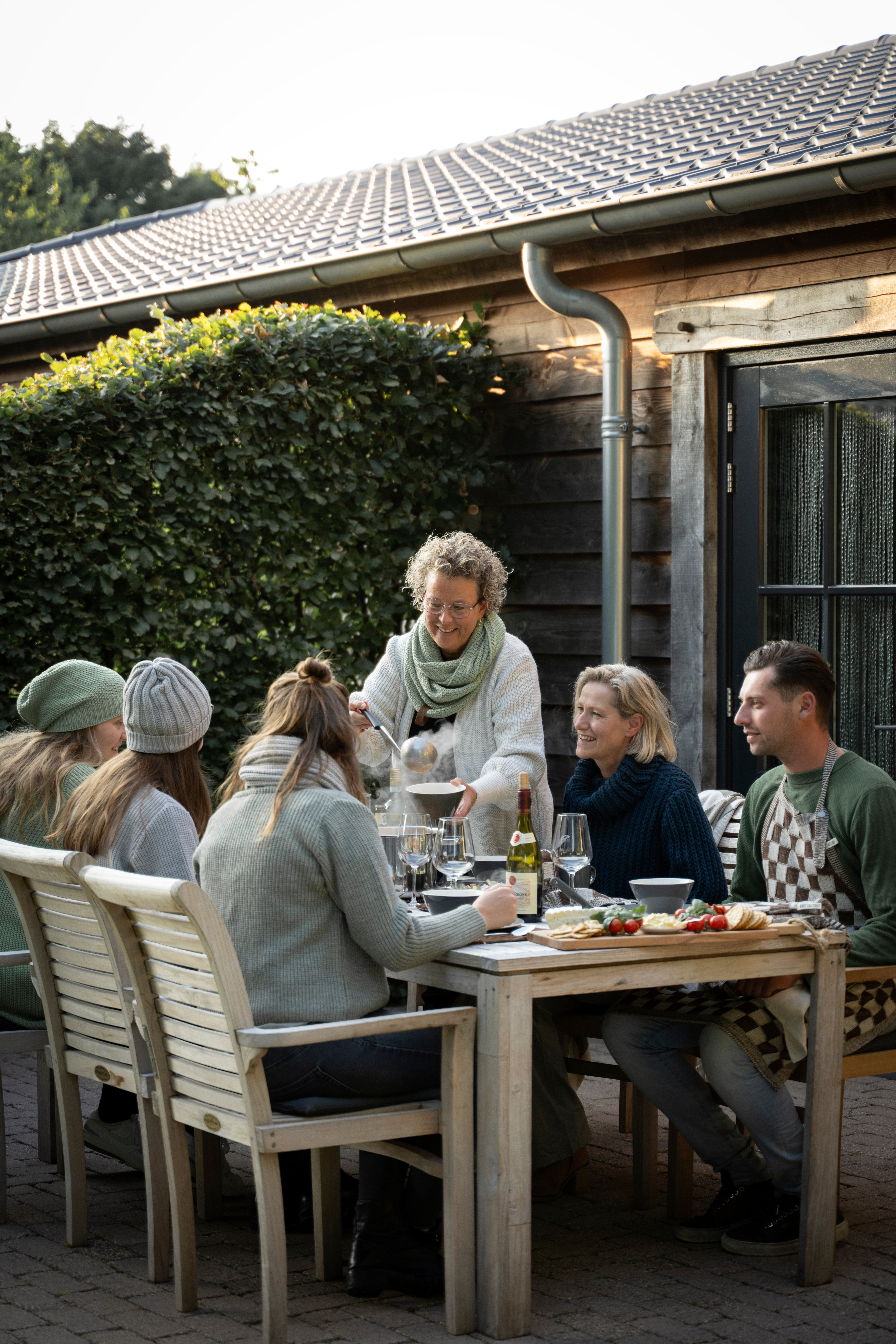 Apron Block Ecru/Chocolate