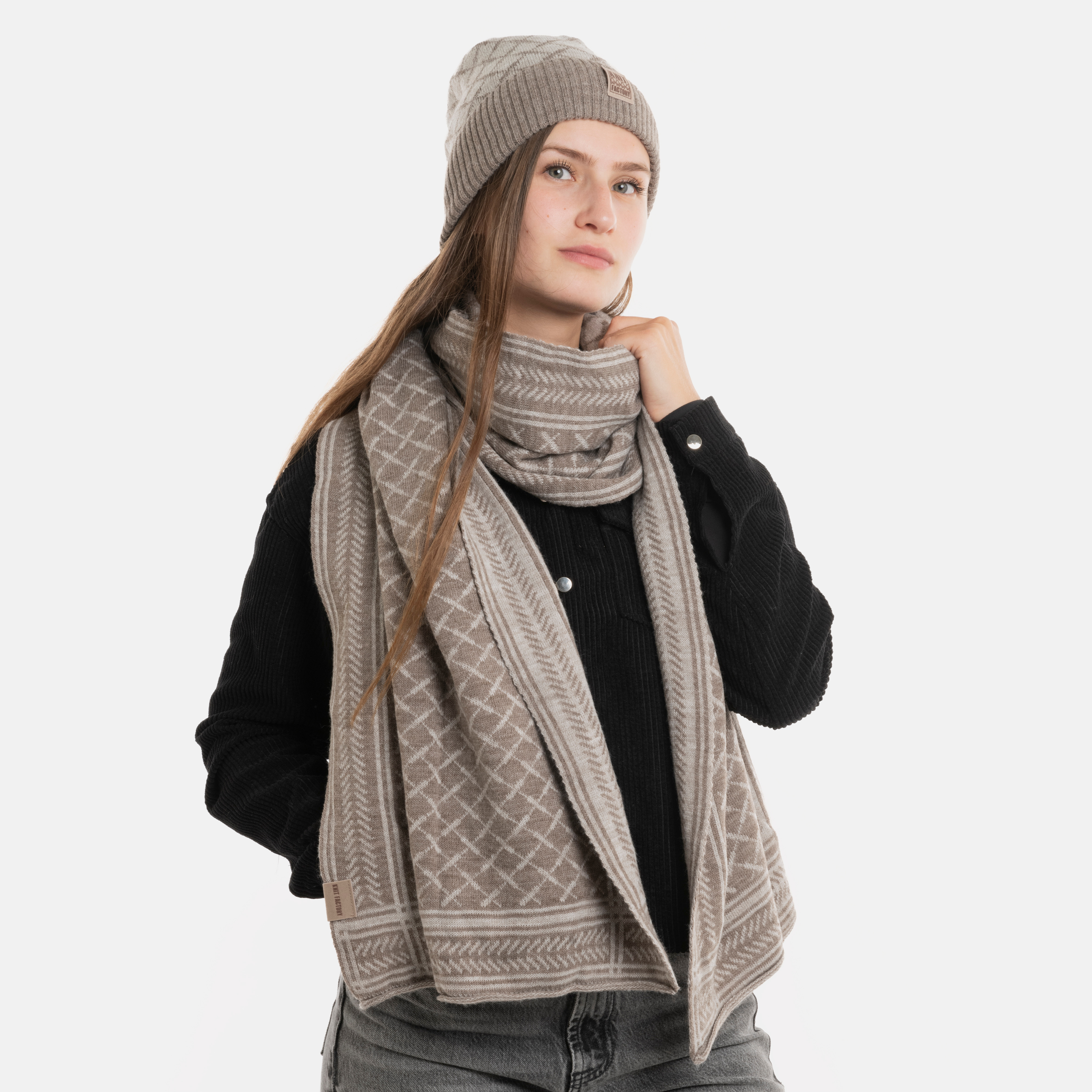 Dusk Scarf Marron/Iced Clay