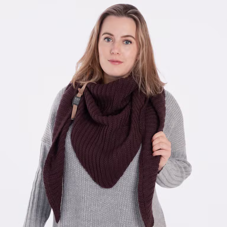 Demy Dreiecksschal Aubergine