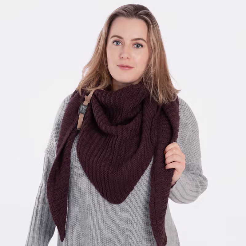 Demy Dreiecksschal Aubergine