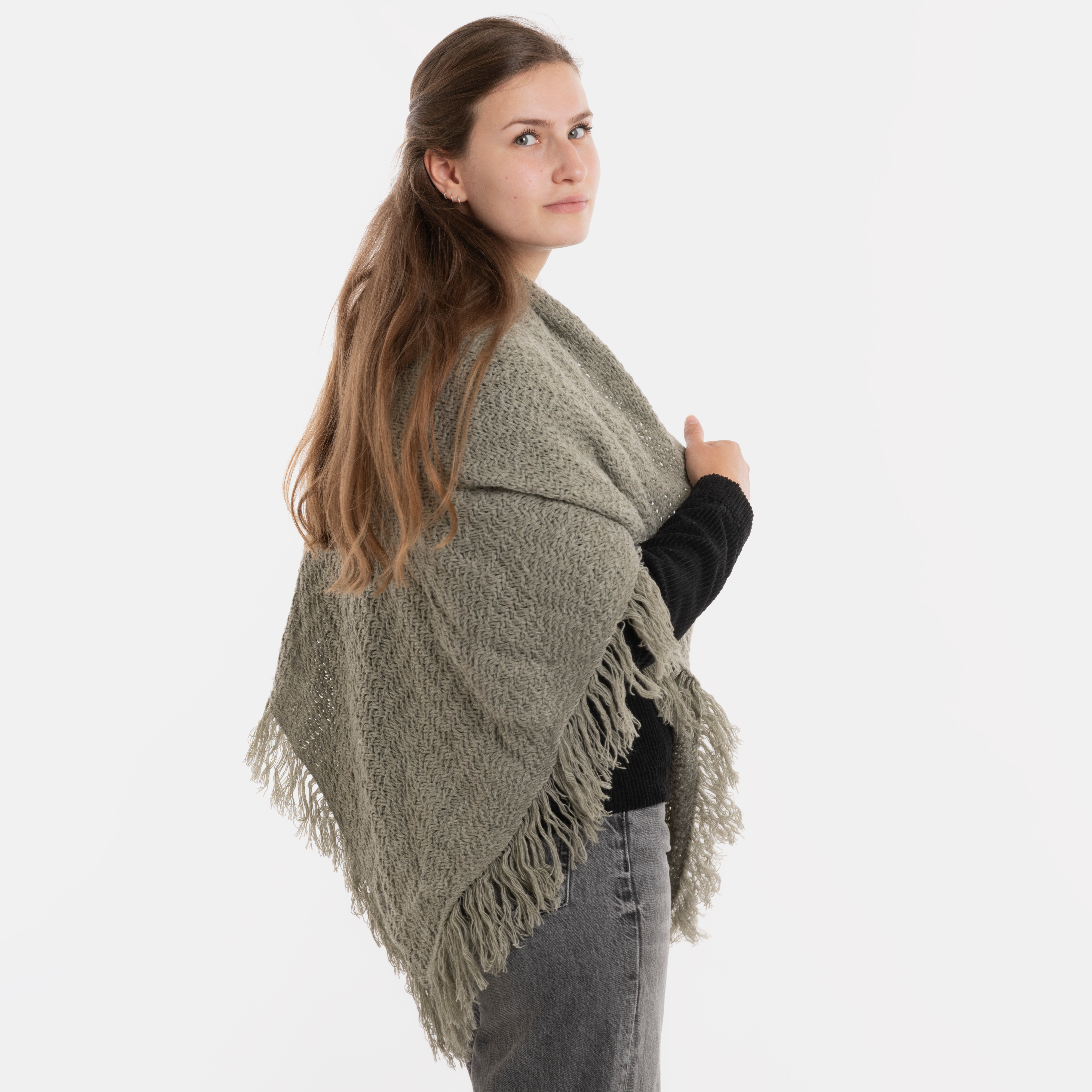 Amber Triangle Scarf Urban Green Amber Triangle Scarf Urban Green