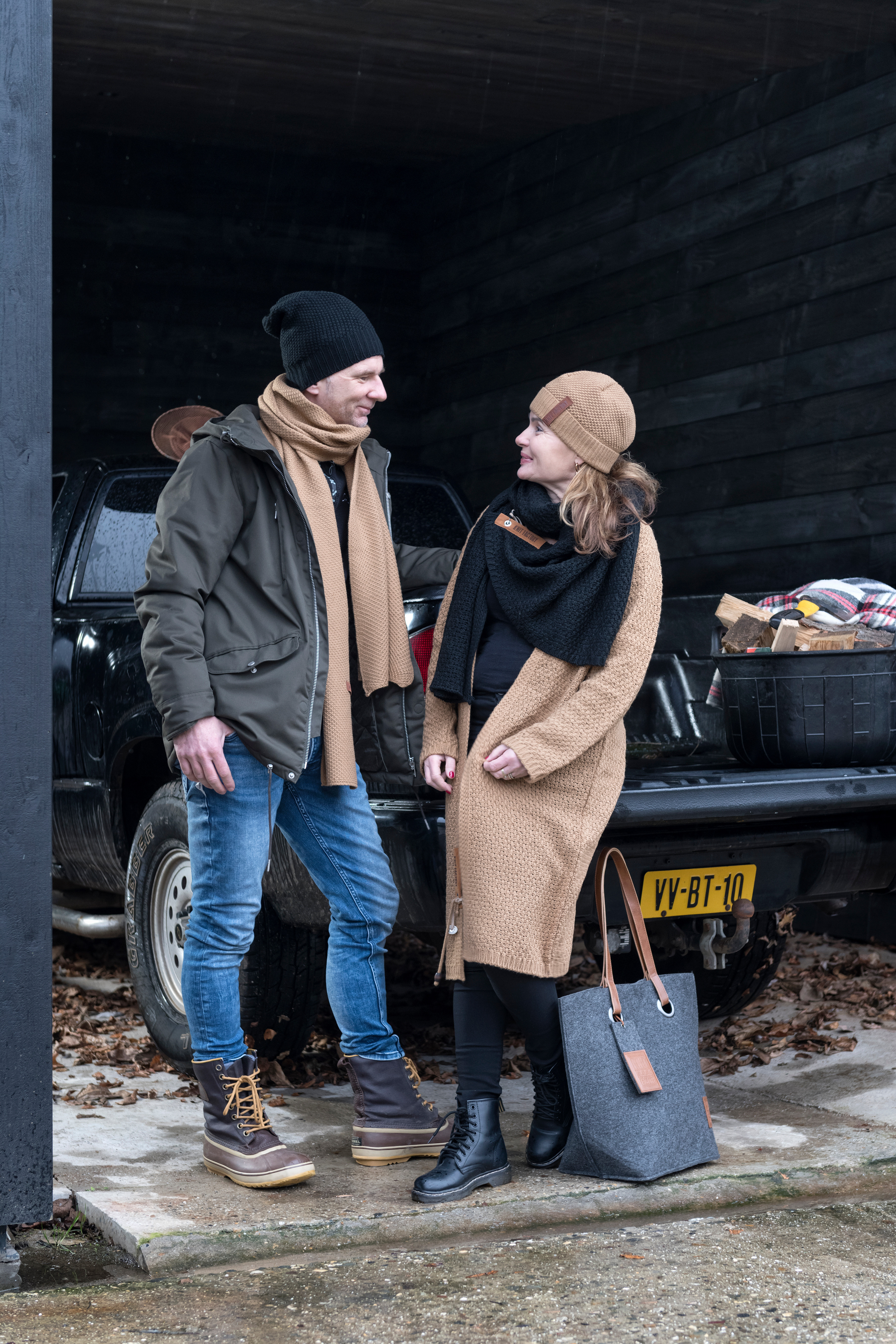Luna Lange Strickjacke New Camel - 36/38