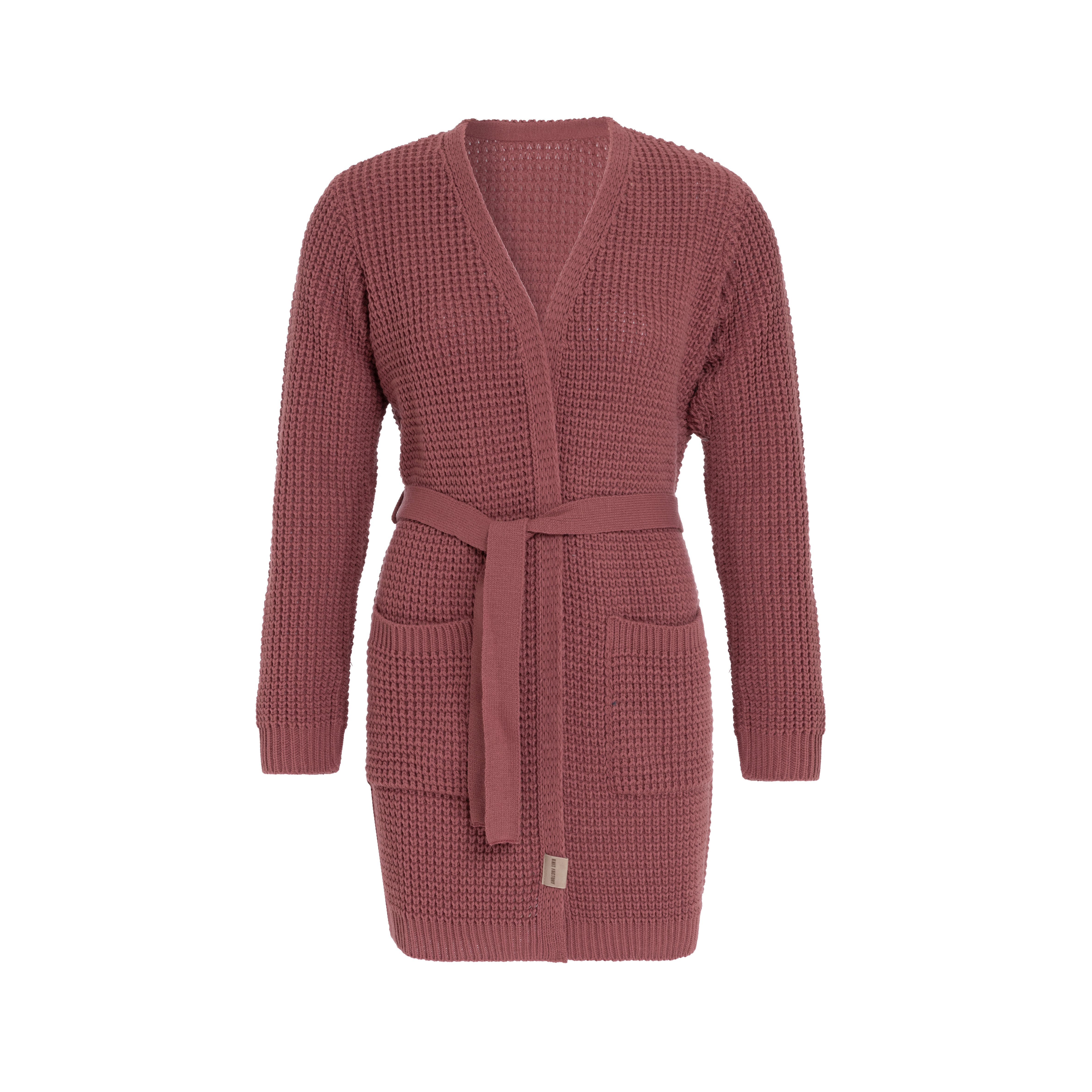 Robin Gebreid Vest Stone Red - 36/38 - Met steekzakken