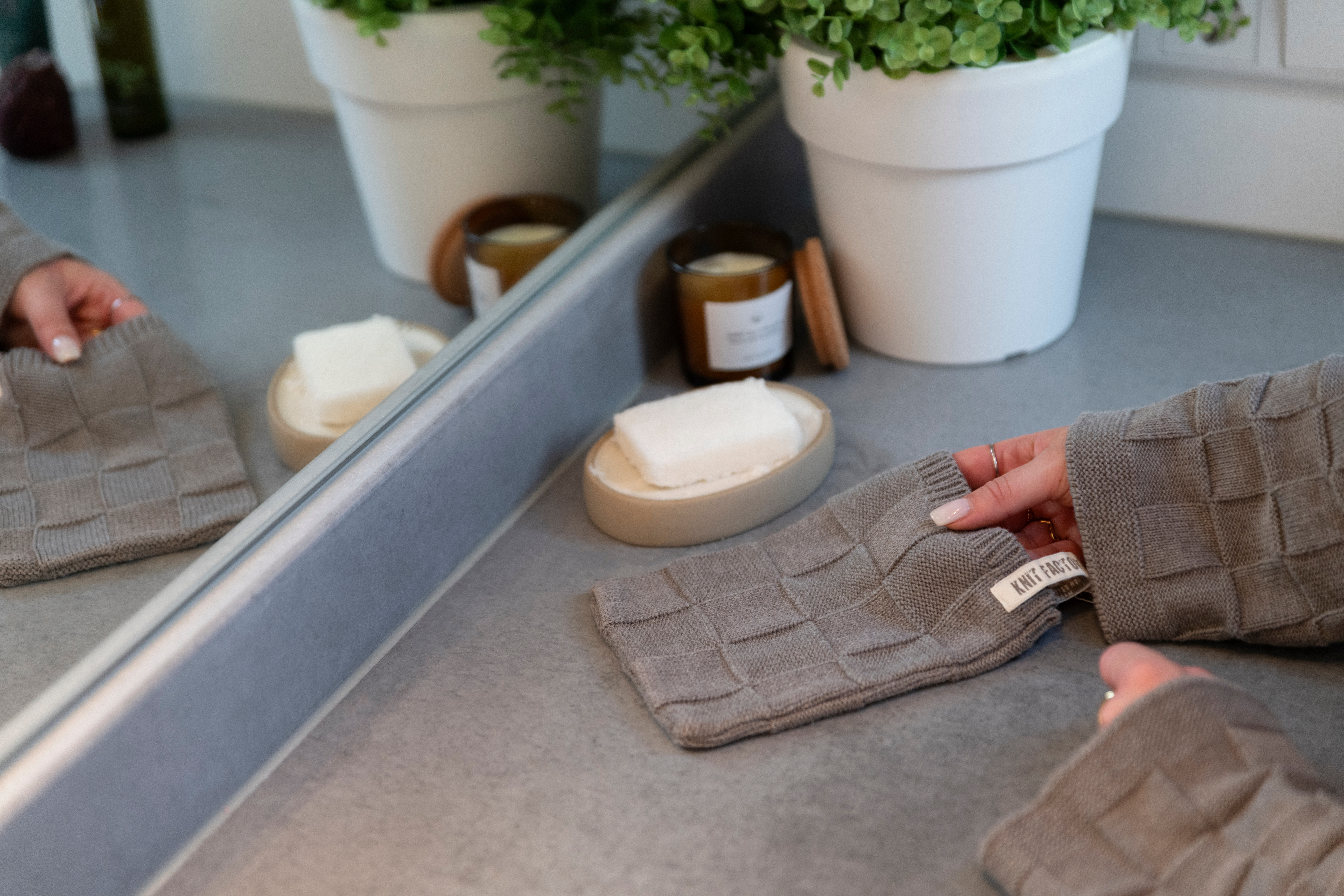Waschlappen Ivy Med Grey