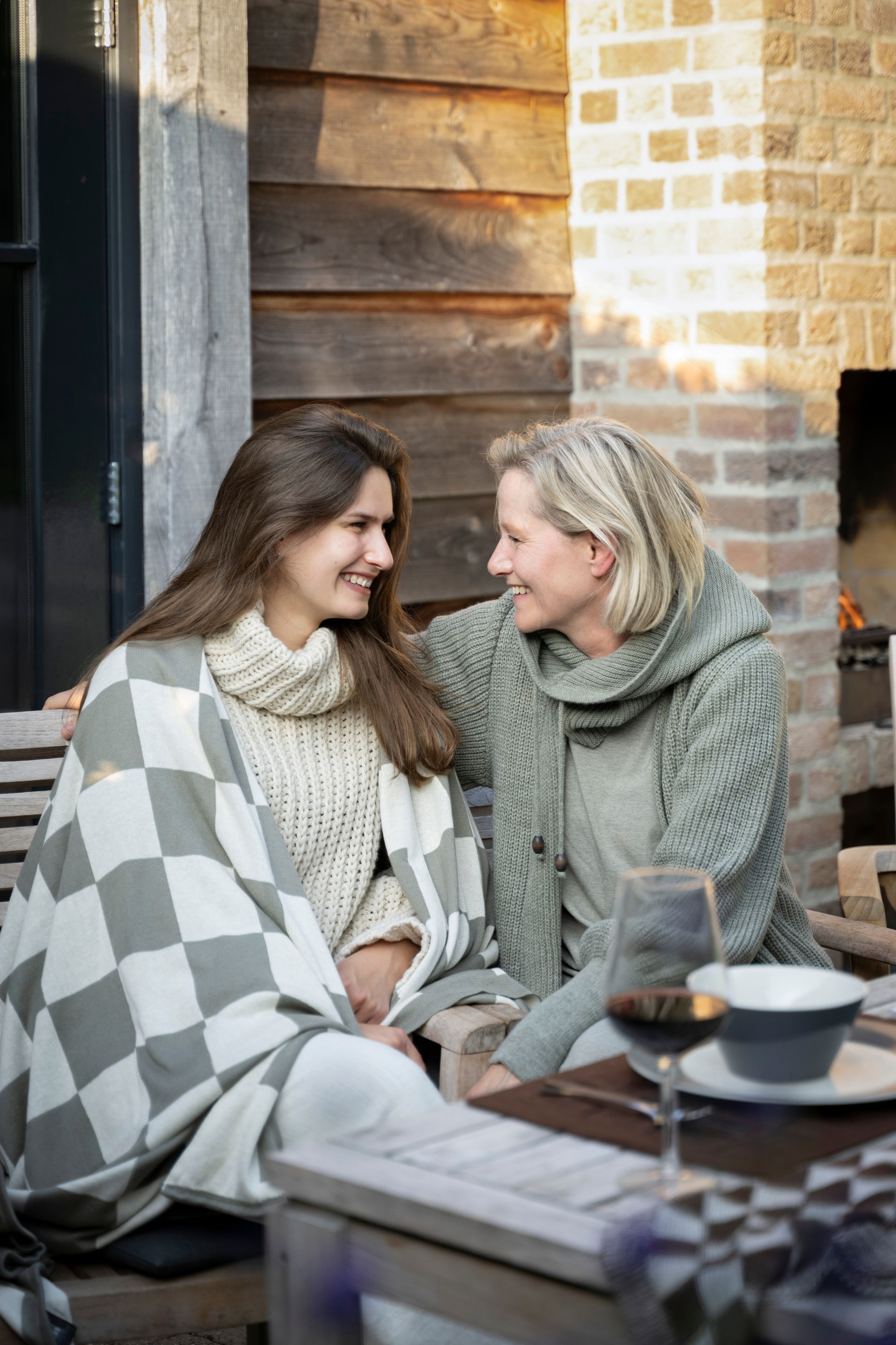 Evy Hooded Scarf Beige