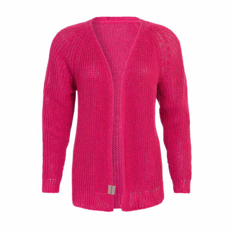 Daisy Short Knitted Cardigan Fuchsia - 36/38