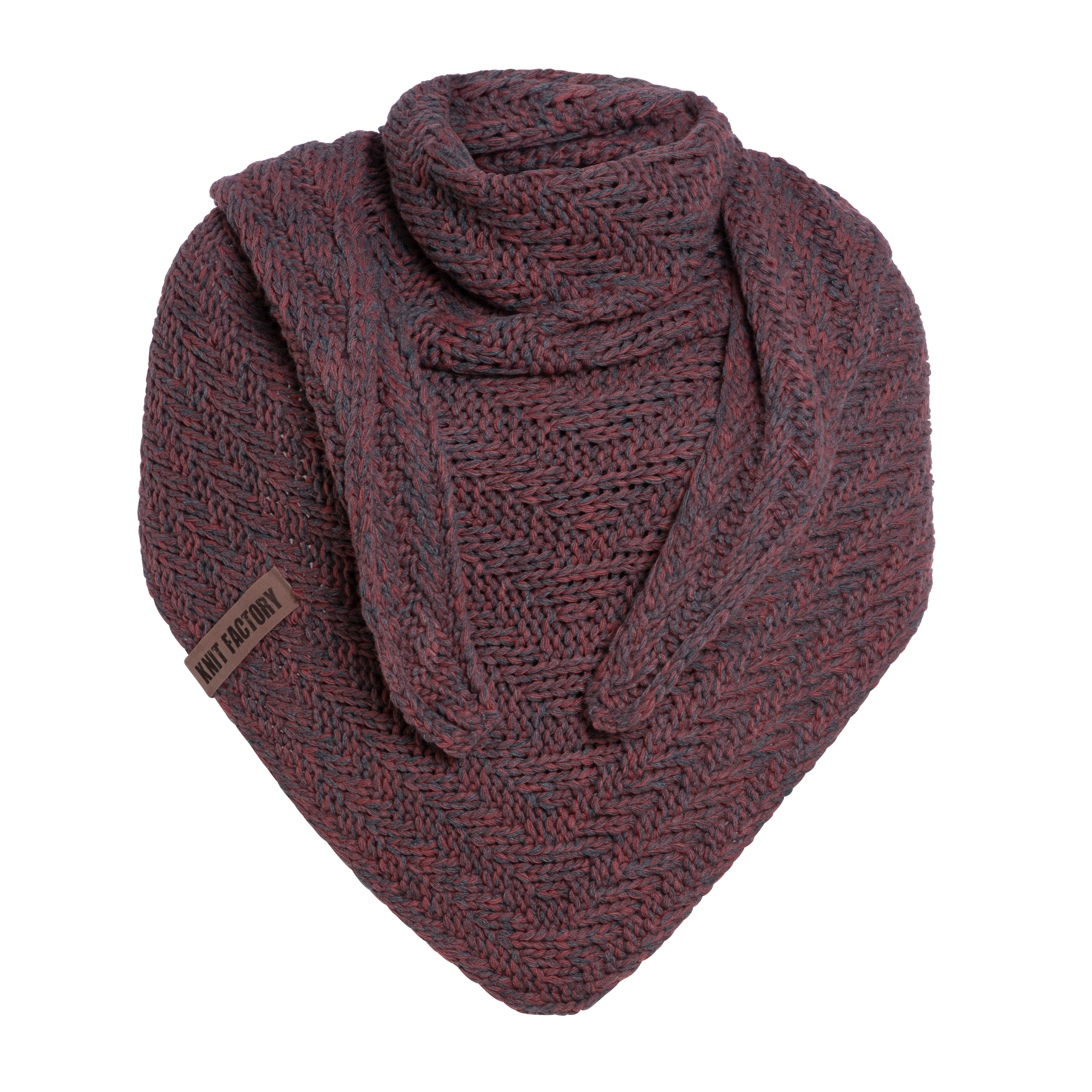 Sally Omslagdoek Antraciet/Stone Red