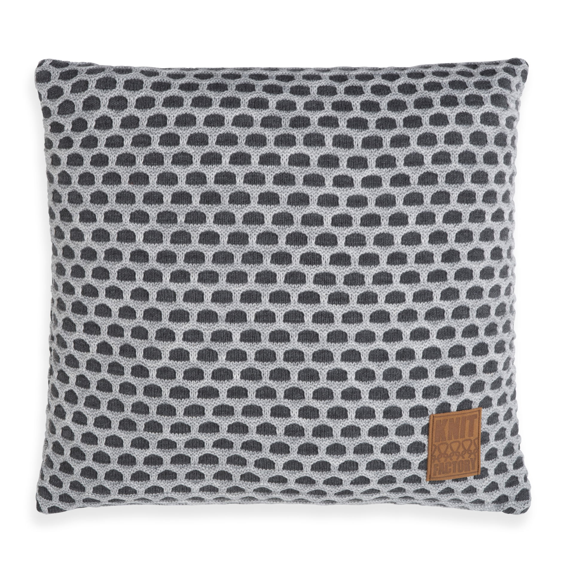 Mila Kussen Antraciet/Licht Grijs - 50x50