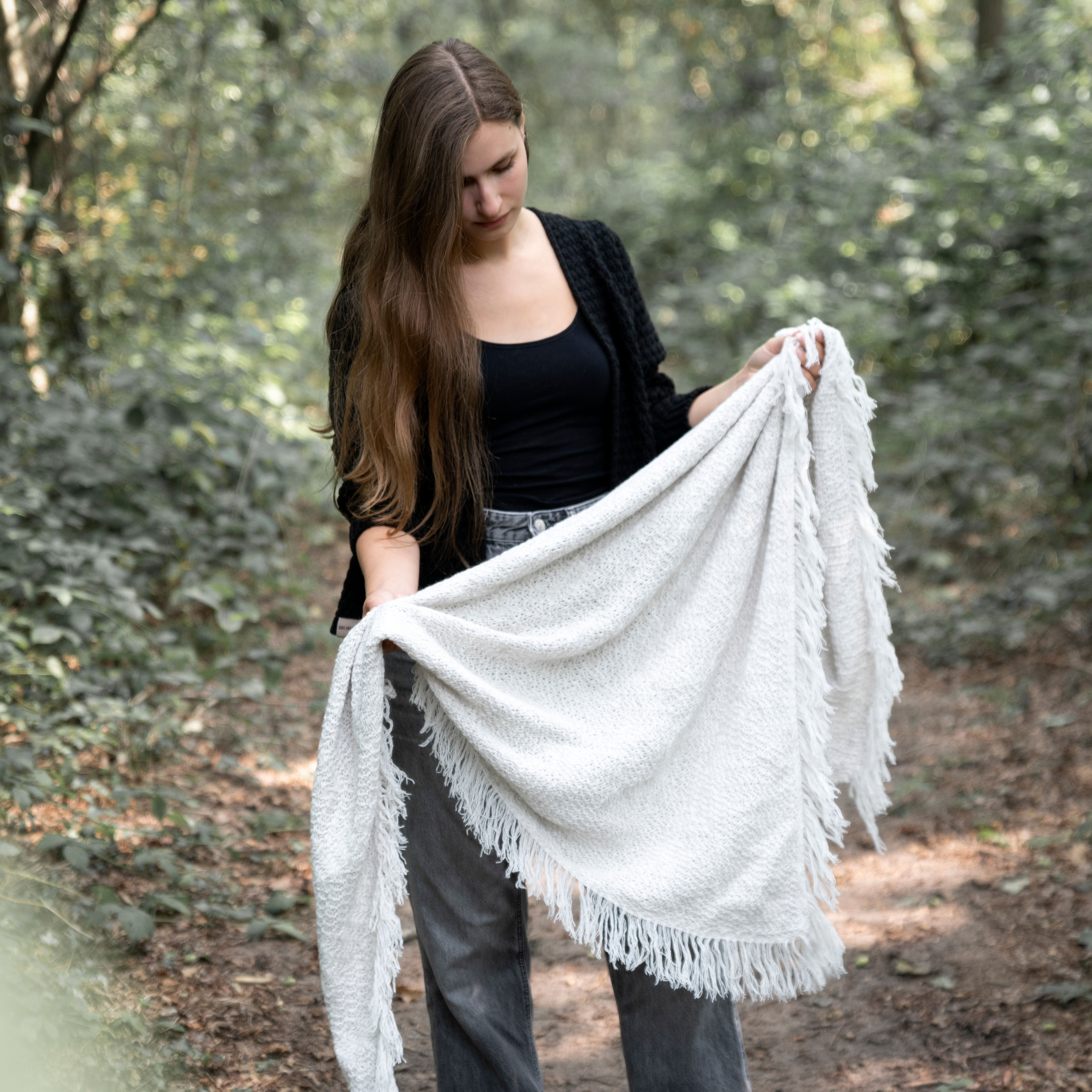 Amber Triangle Scarf Urban Green Amber Triangle Scarf Urban Green