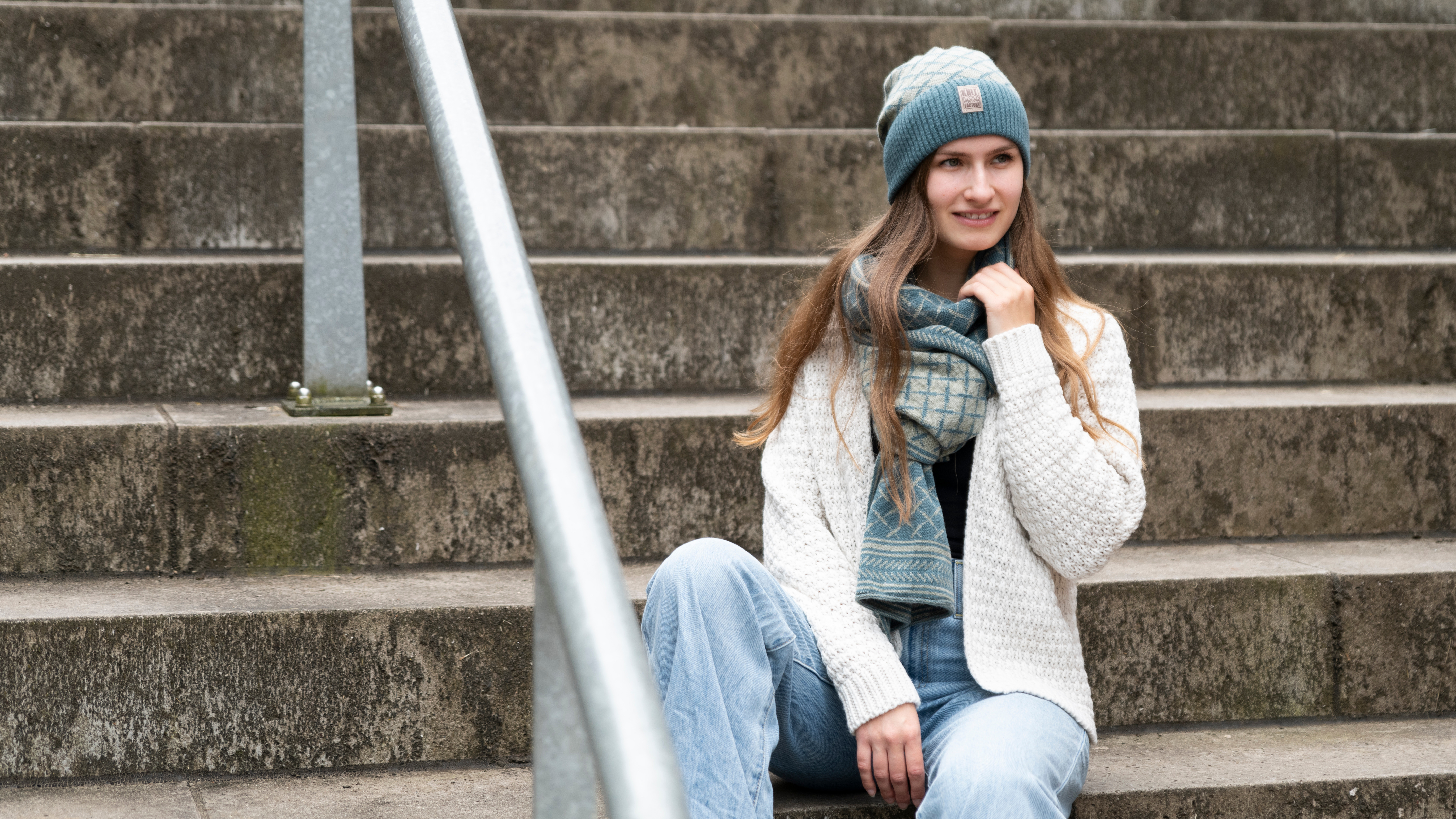 Dusk Scarf Marron/Iced Clay