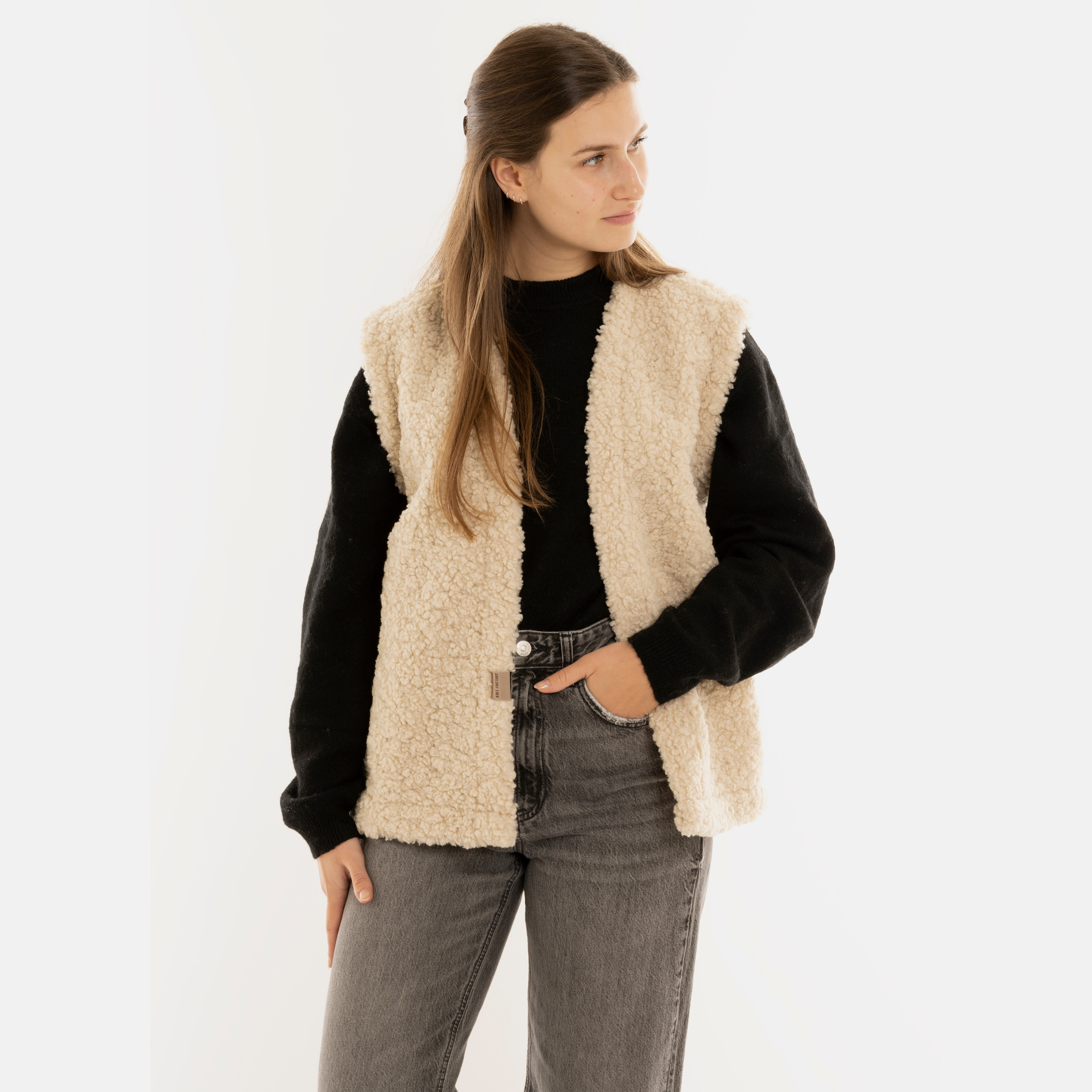 Rosie Gilet Teddy Beige - 36/44