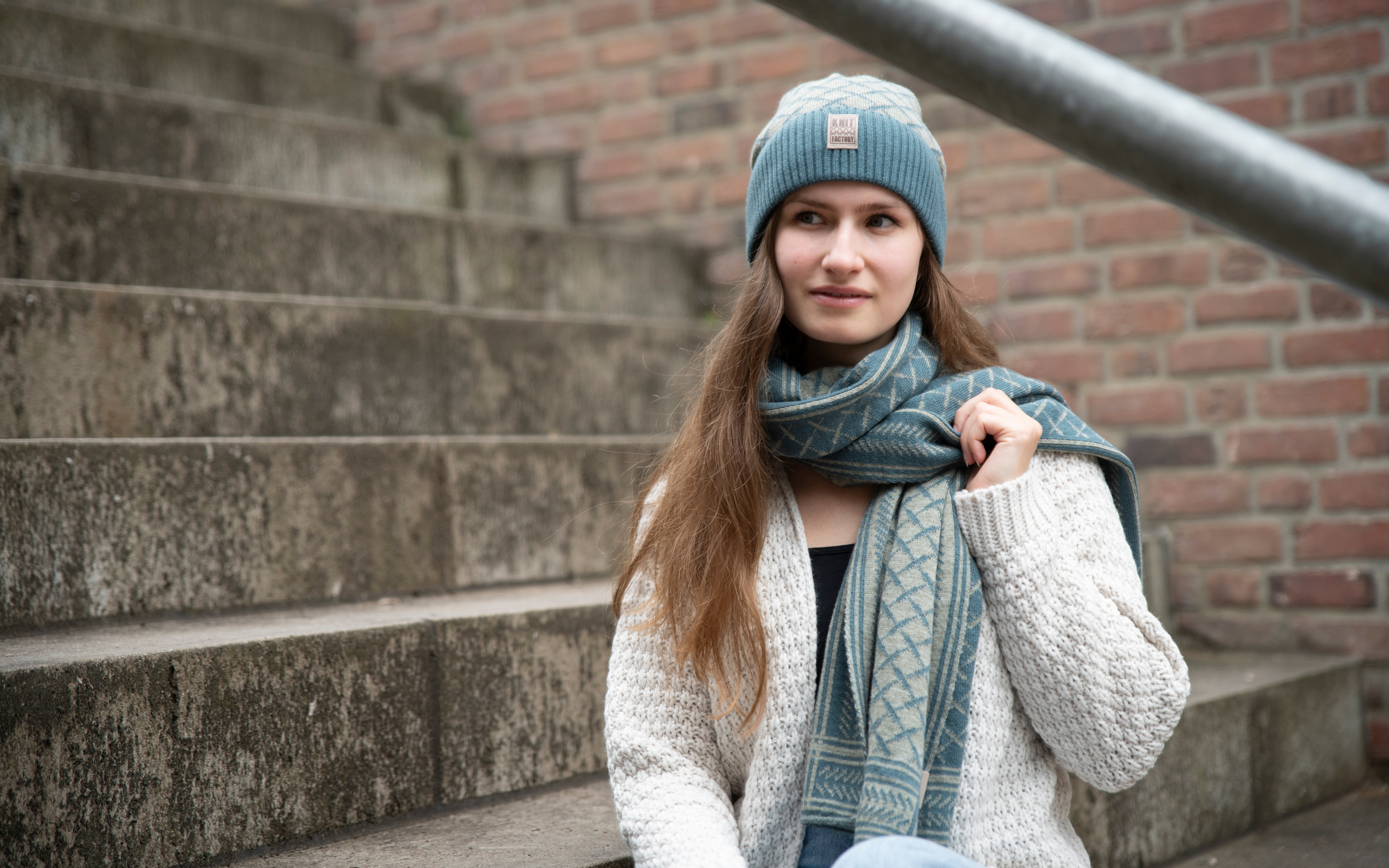 Dusk Scarf Marron/Iced Clay