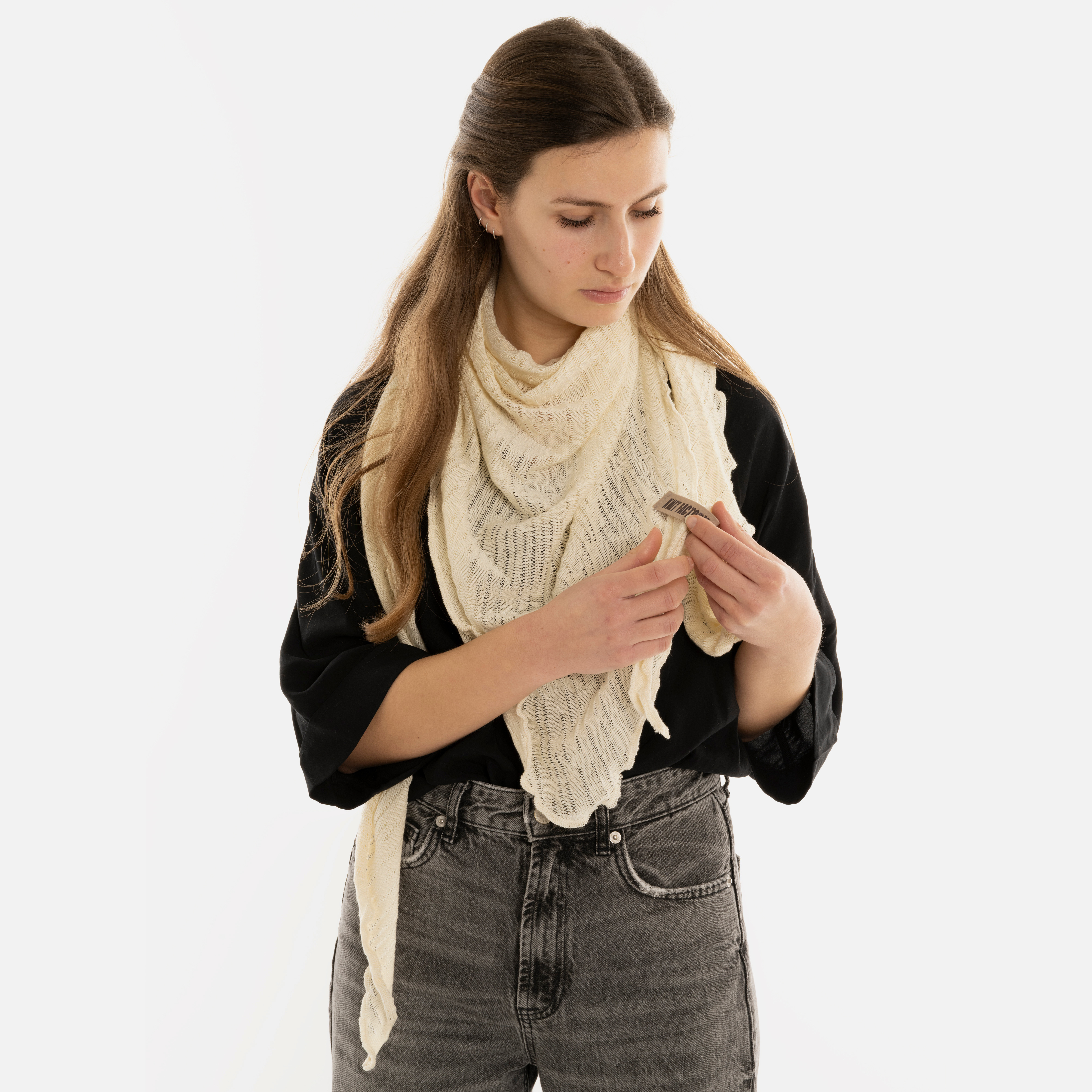 Jose Triangle Scarf Beige