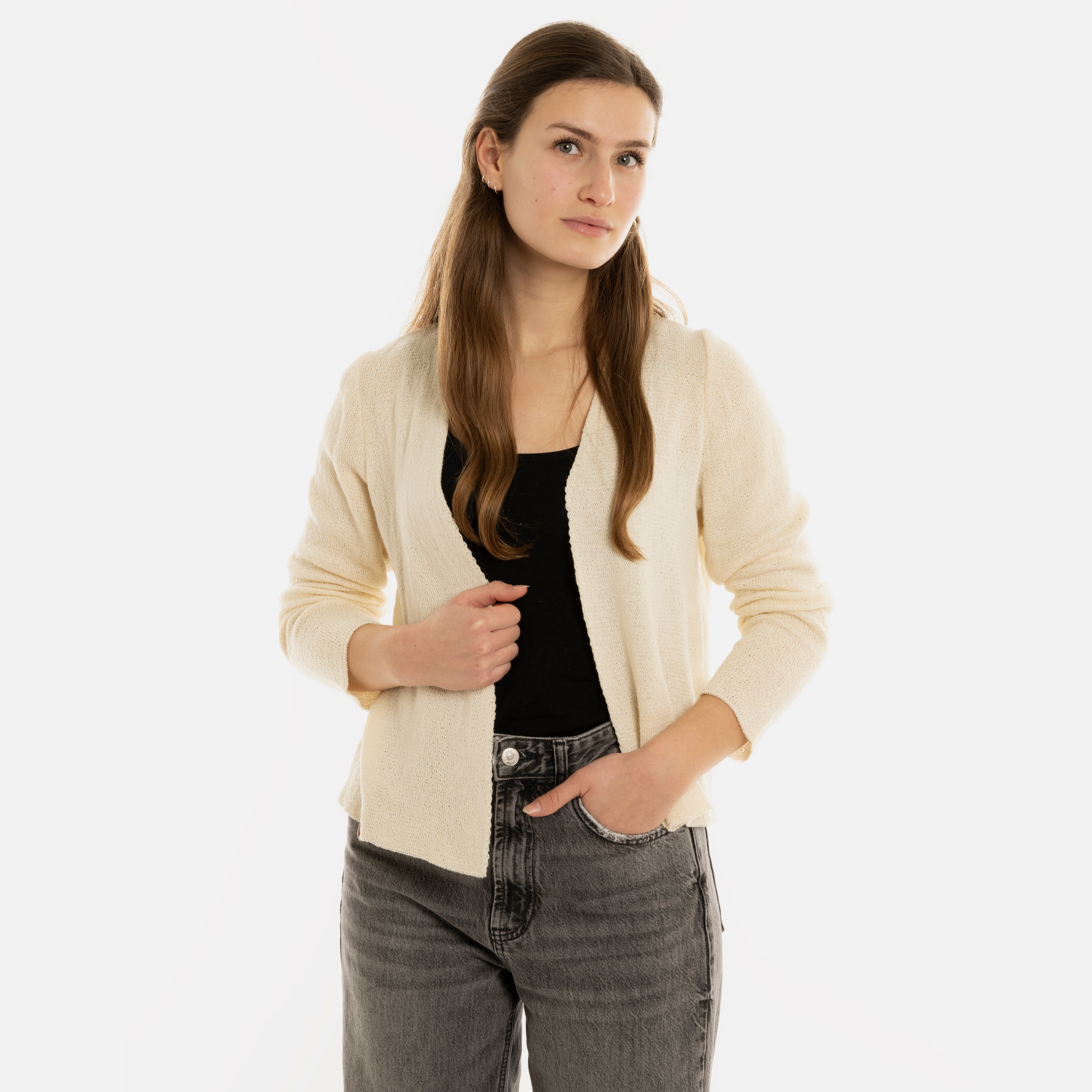 Ella Kort Gebreid Vest Beige - 40/42 Ella Kort Gebreid Vest Beige - 40/42