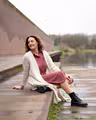 Gina Lang Gebreid Vest Zwart - 36/38 - Met steekzakken