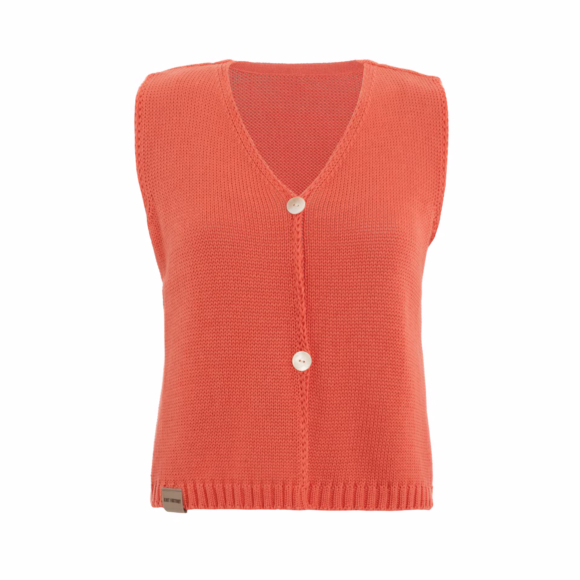 Lumi Gebreid Gilet Sunset Orange - 36/38