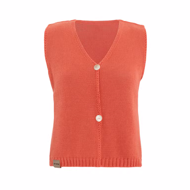 Lumi Knitted Gilet Sunset Orange - 36/38