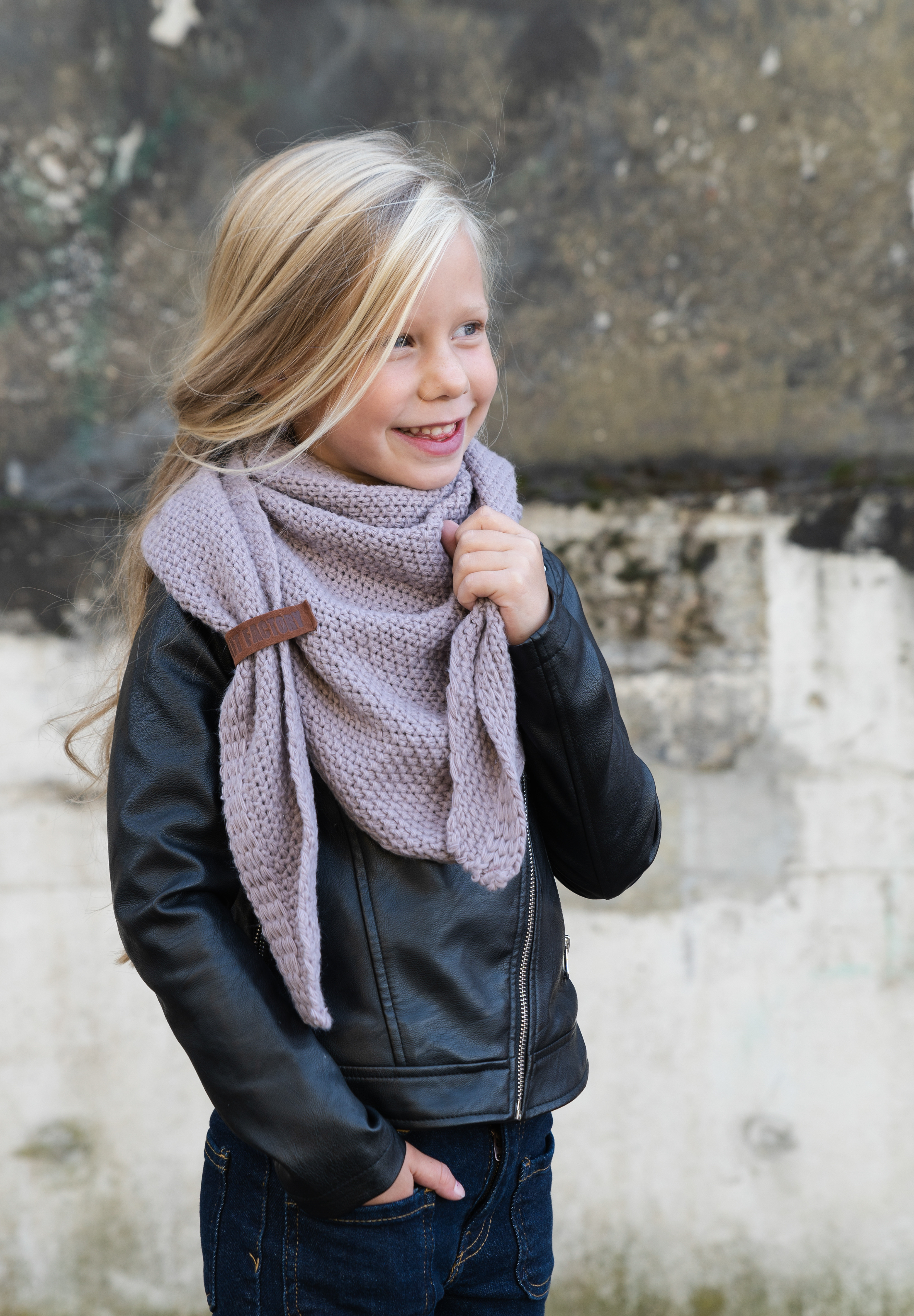 Coco Triangle Scarf Junior  Mauve