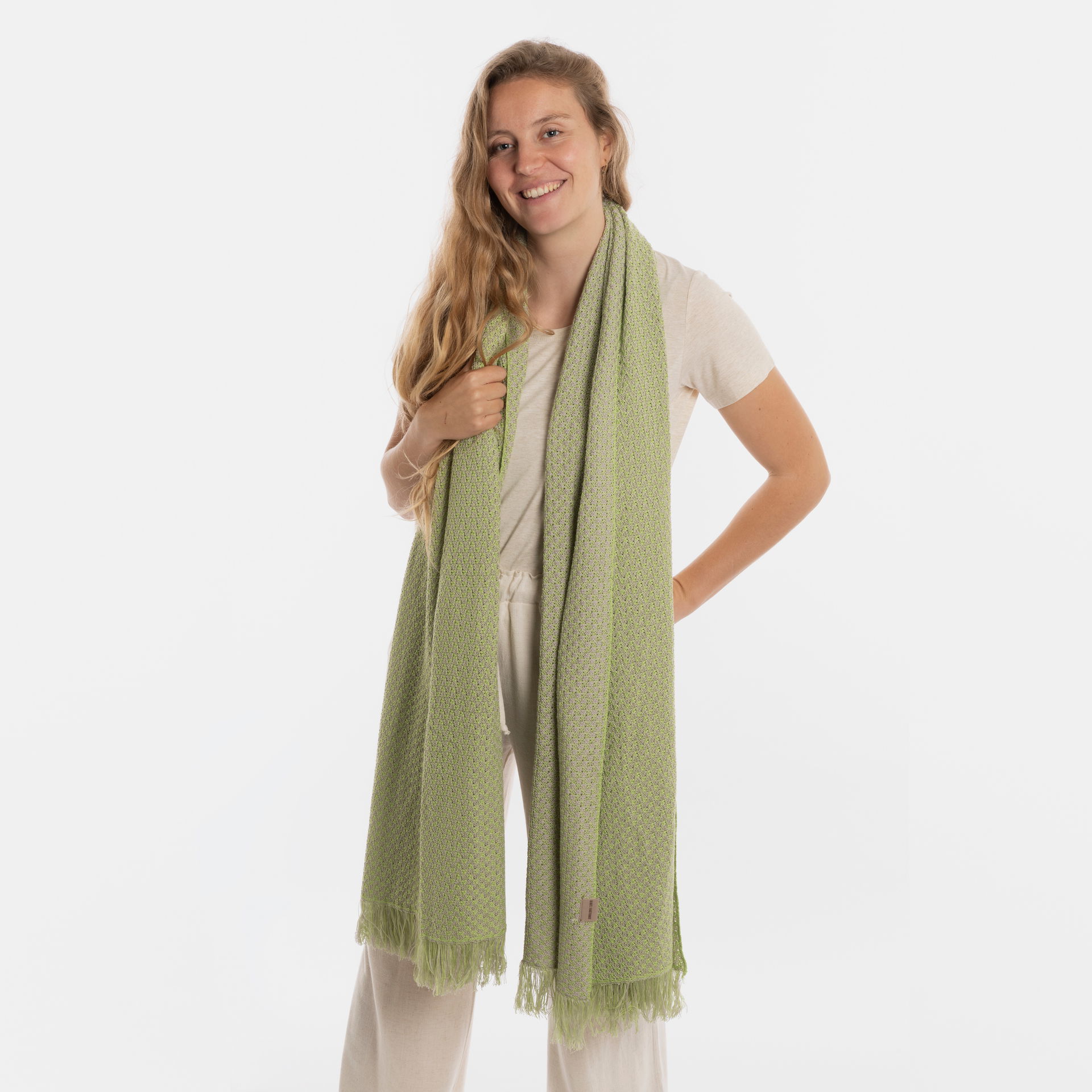 Astre Sjaal Spring Green/Kiezelgrijs