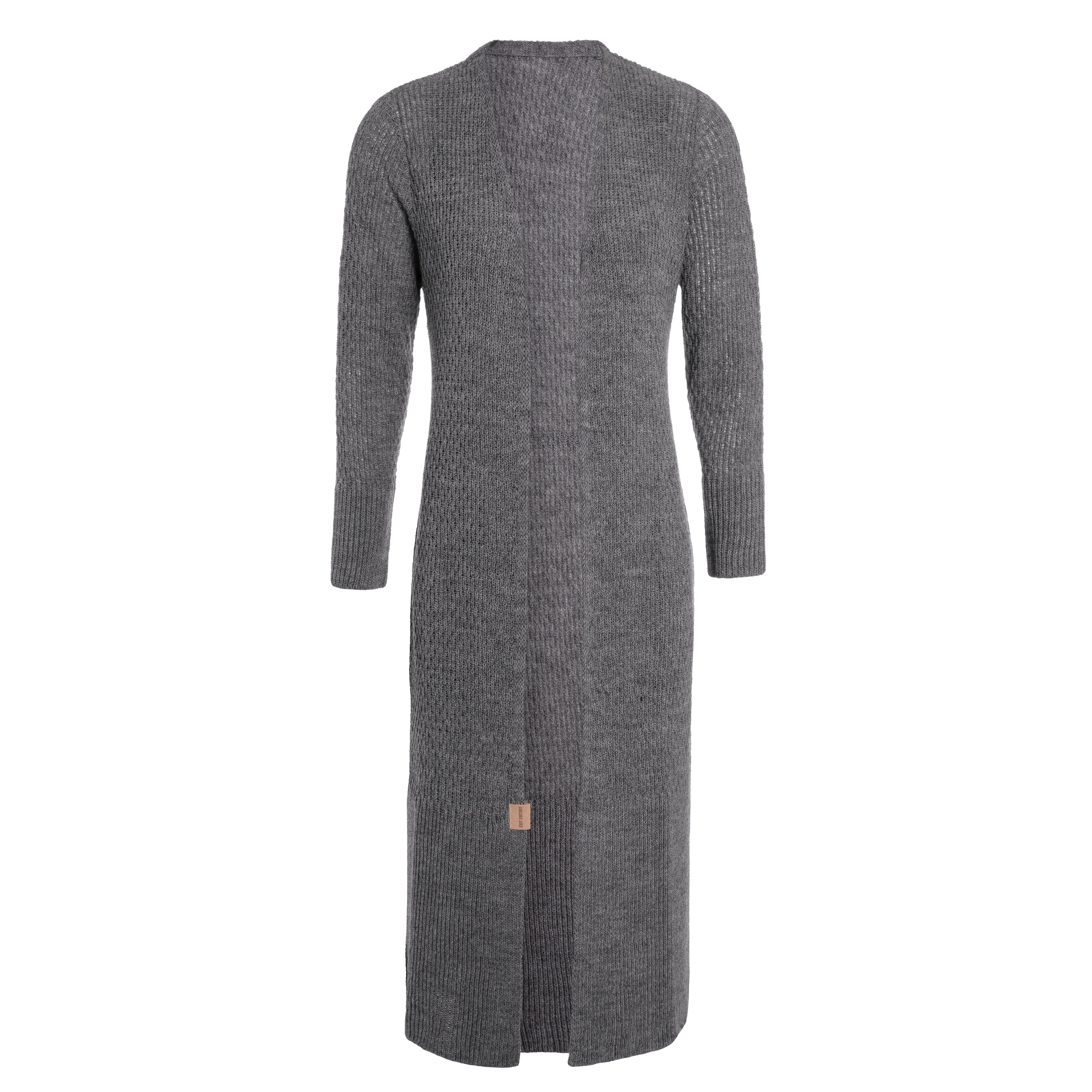 Gina Lange Strickjacke Anthrazit - 40/42 - Mit Taschen