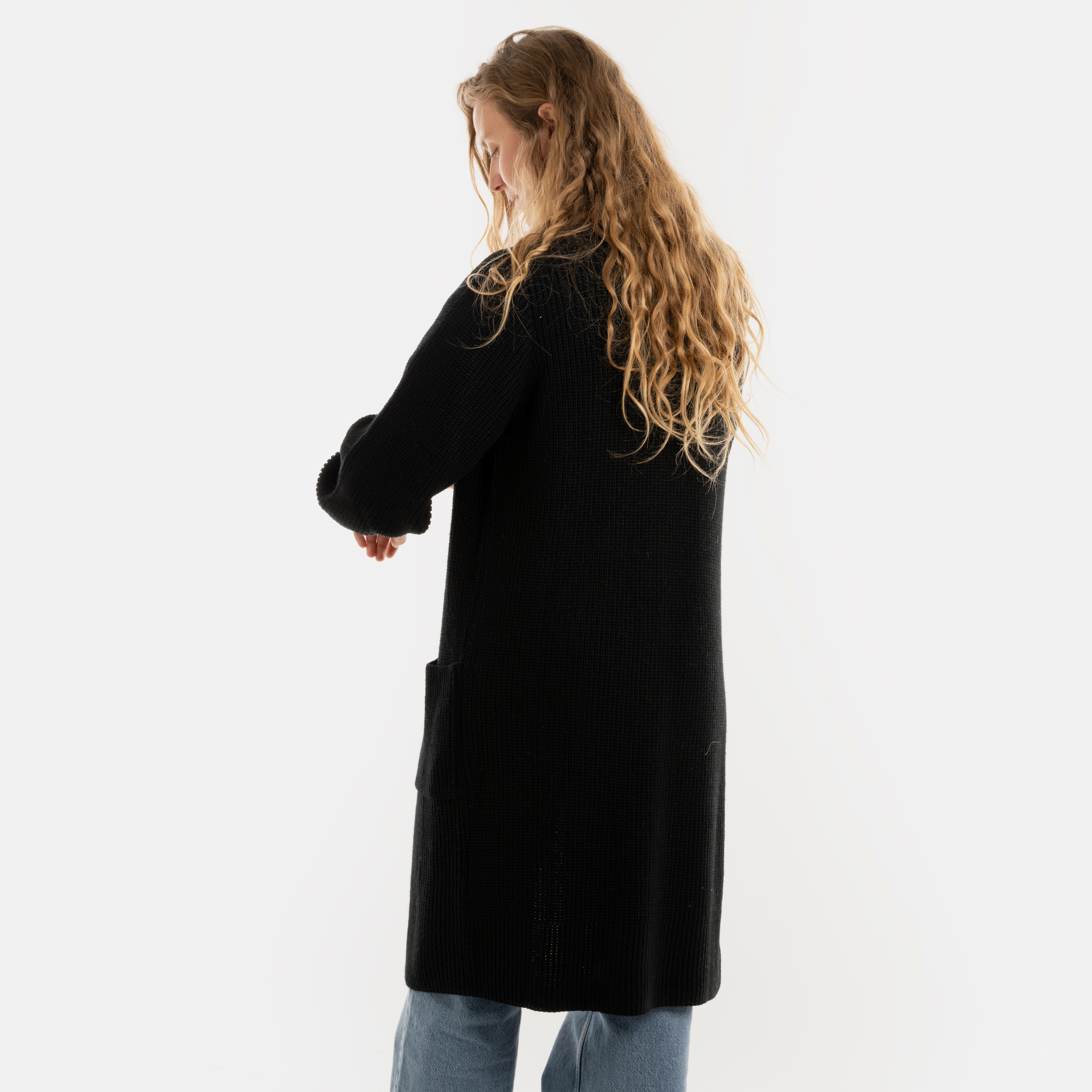 Patty Lange Strickjacke Schwarz - 36/38