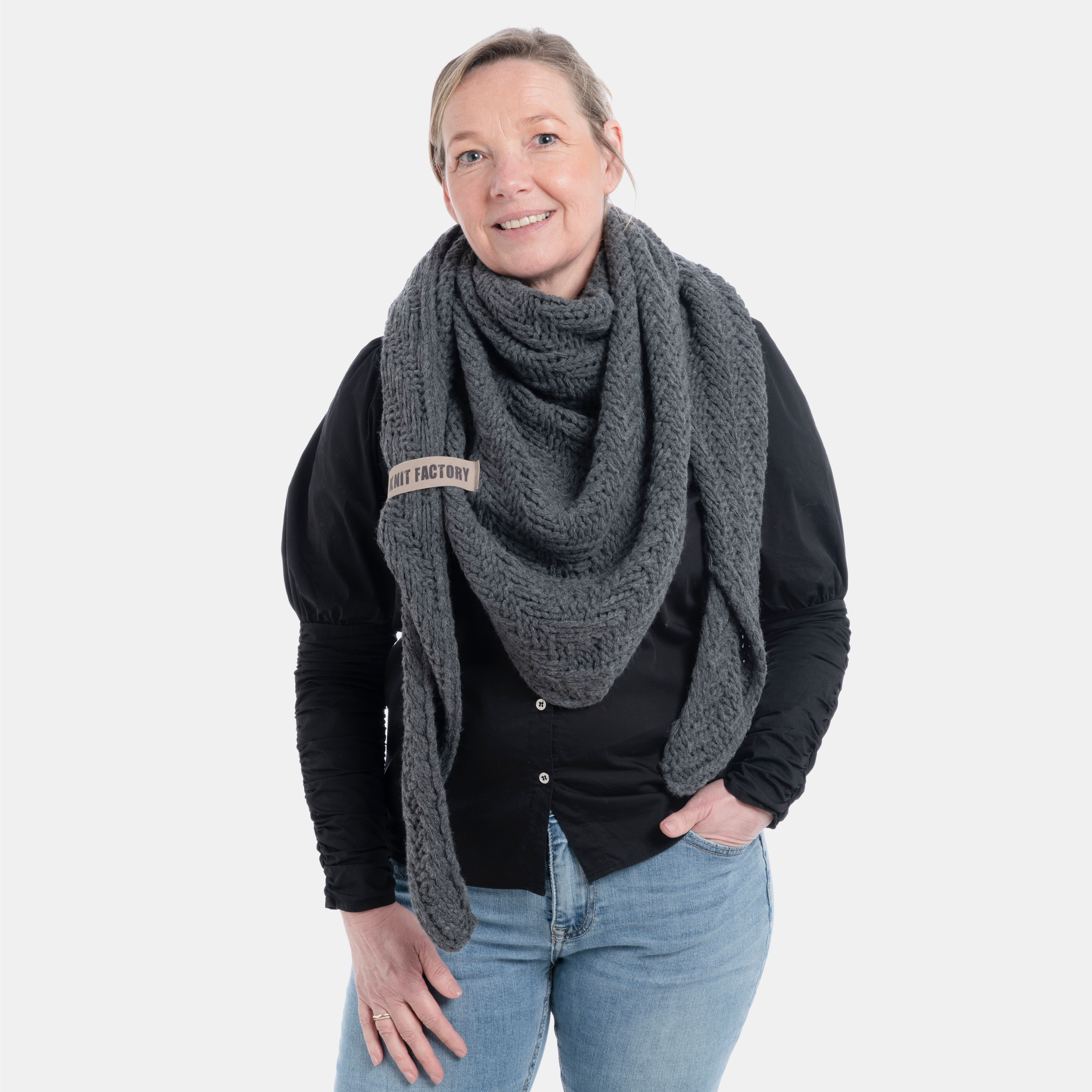 Sally Dreiecksschal Anthrazit