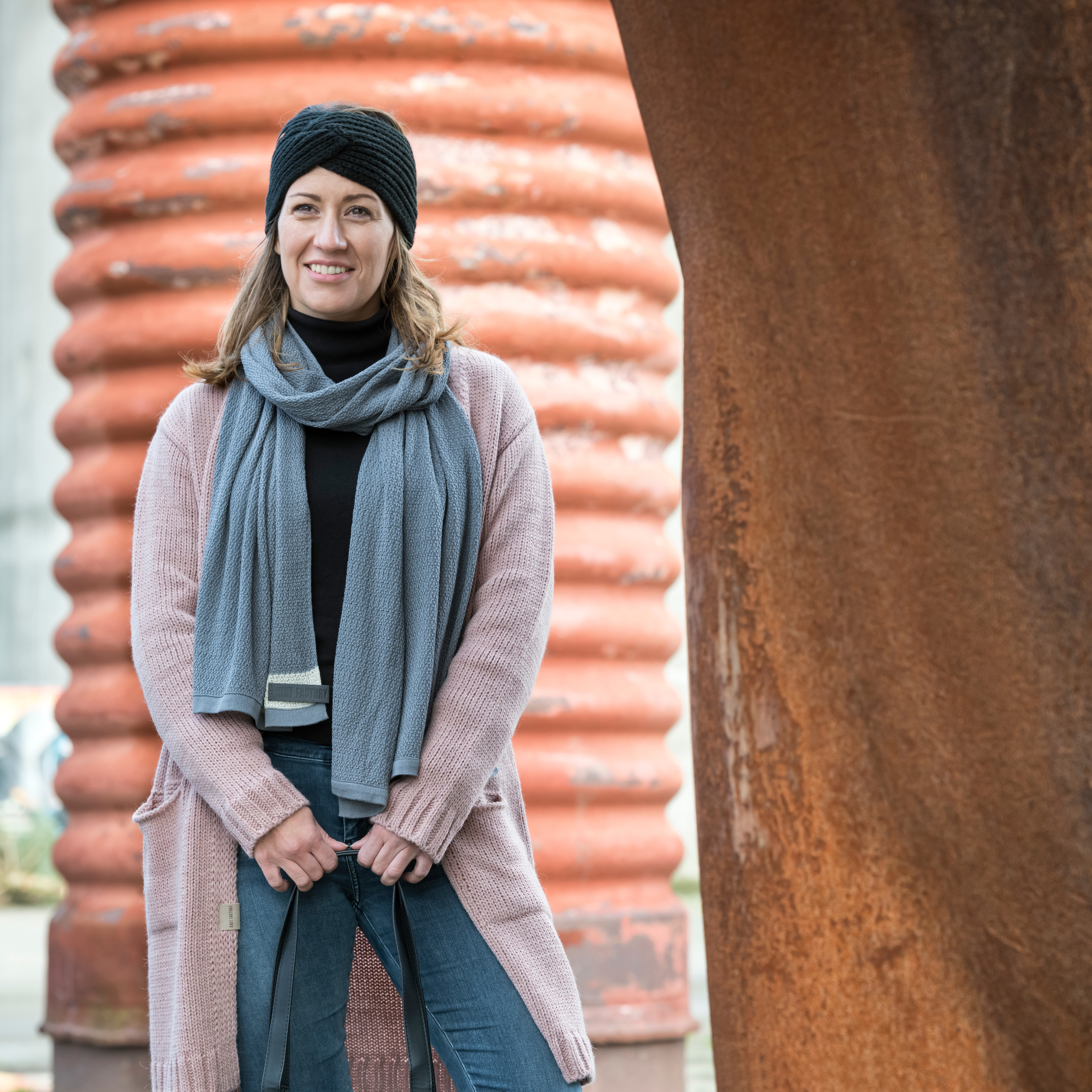 June Scarf Med Grey