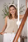 Lumi Gebreid Gilet Sunset Orange - 36/38