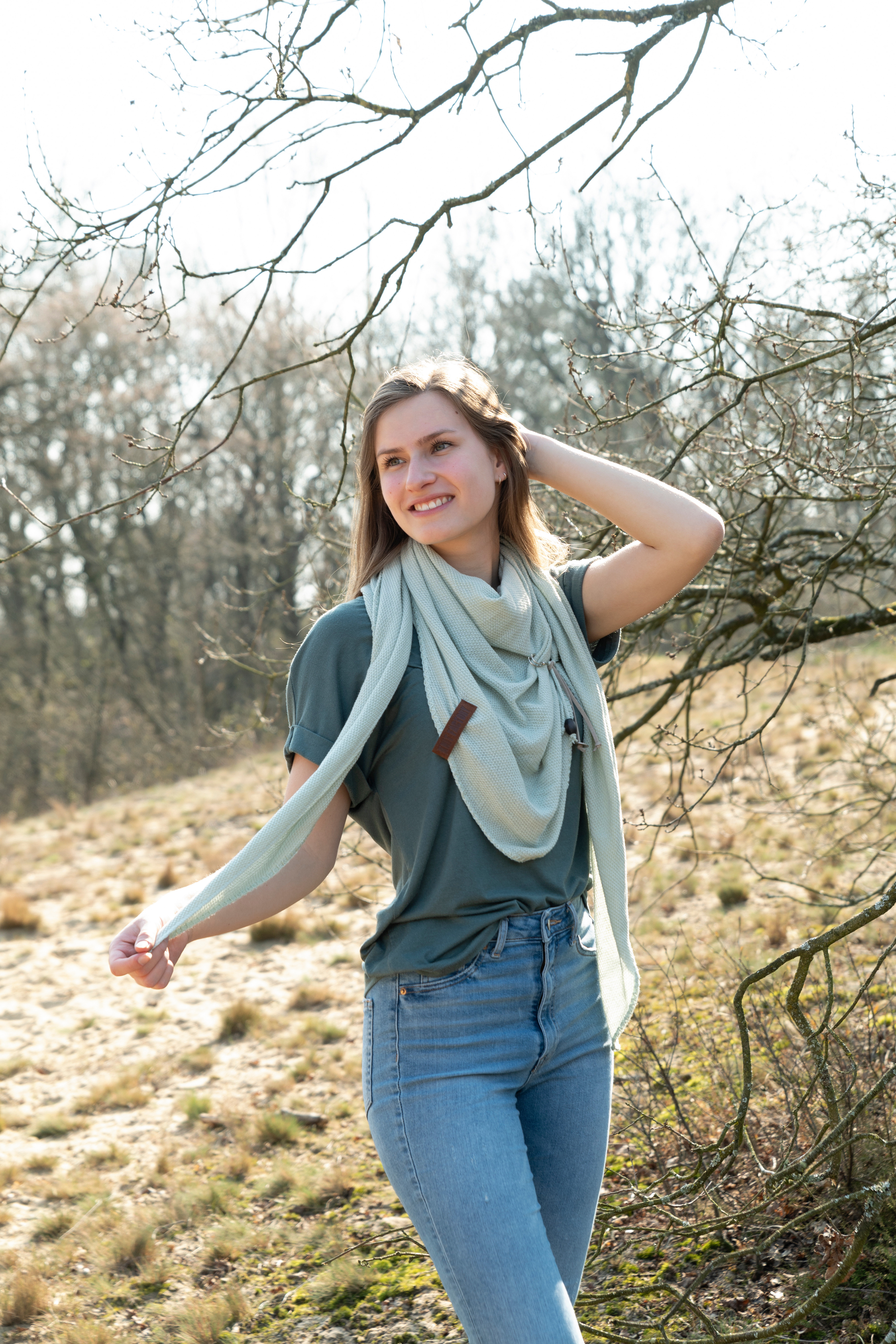 Lola Triangle Scarf Purple