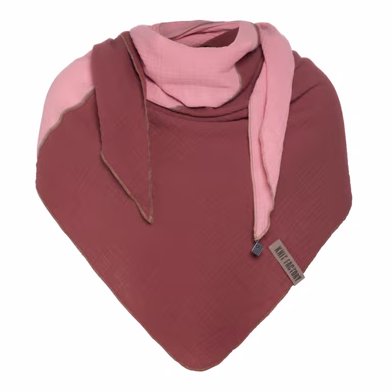 Fay Triangle Scarf Stone Red/Pink