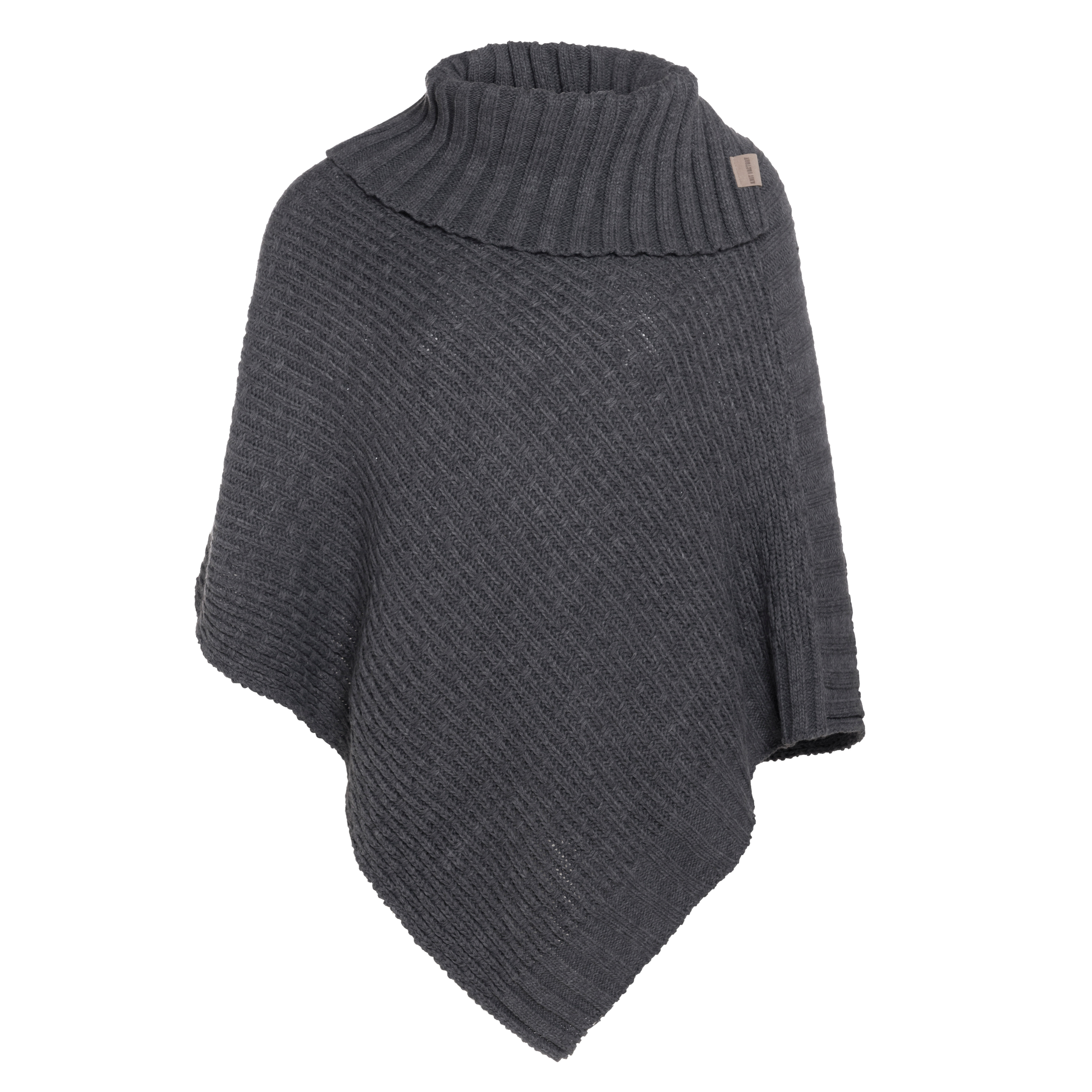 Nicky Gestrickter Poncho Anthrazit