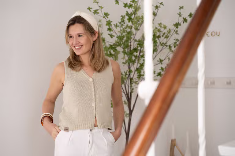 Lumi Knitted Gilet Olive Mist - 36/38