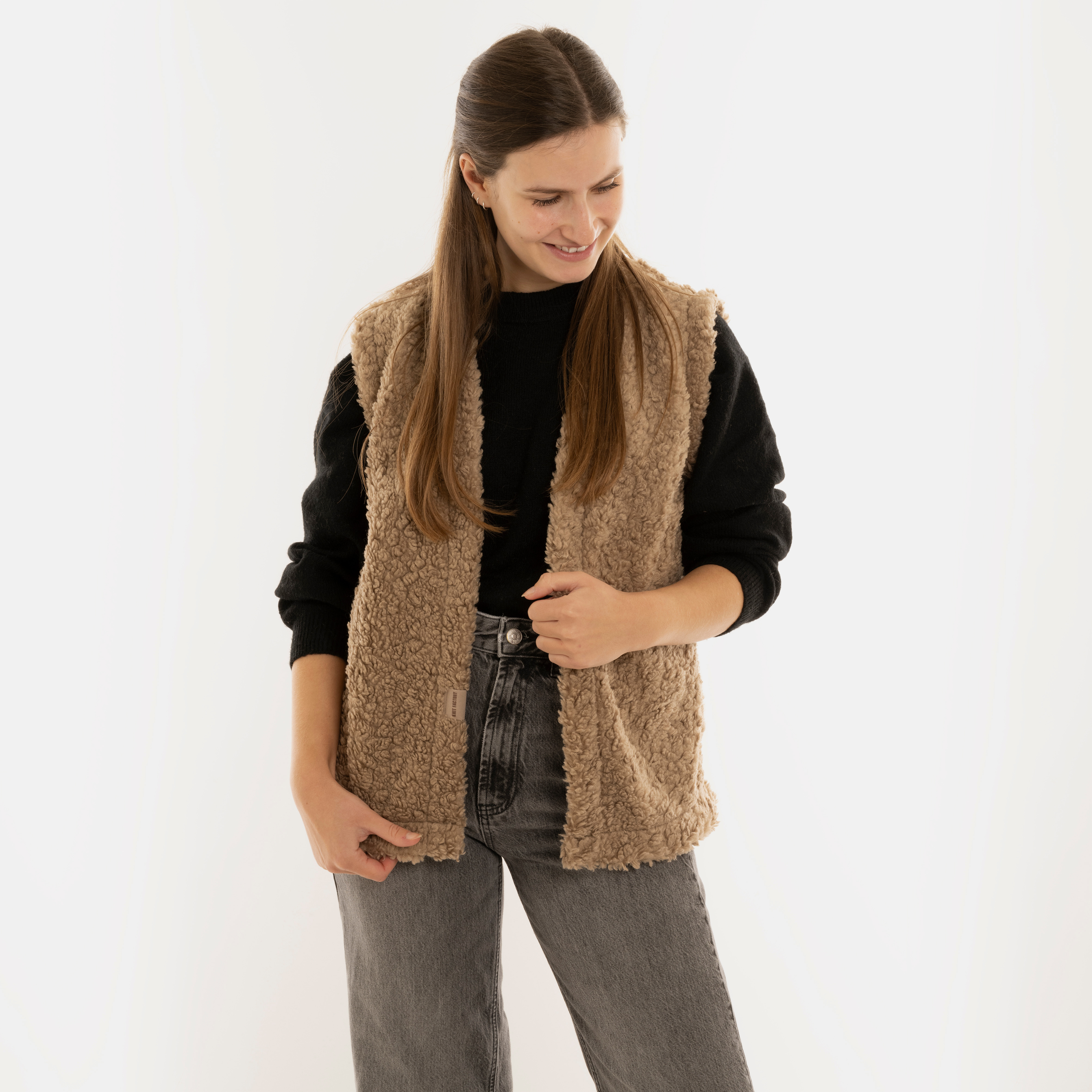 Rosie Gilet Teddy Linnen - 36/44