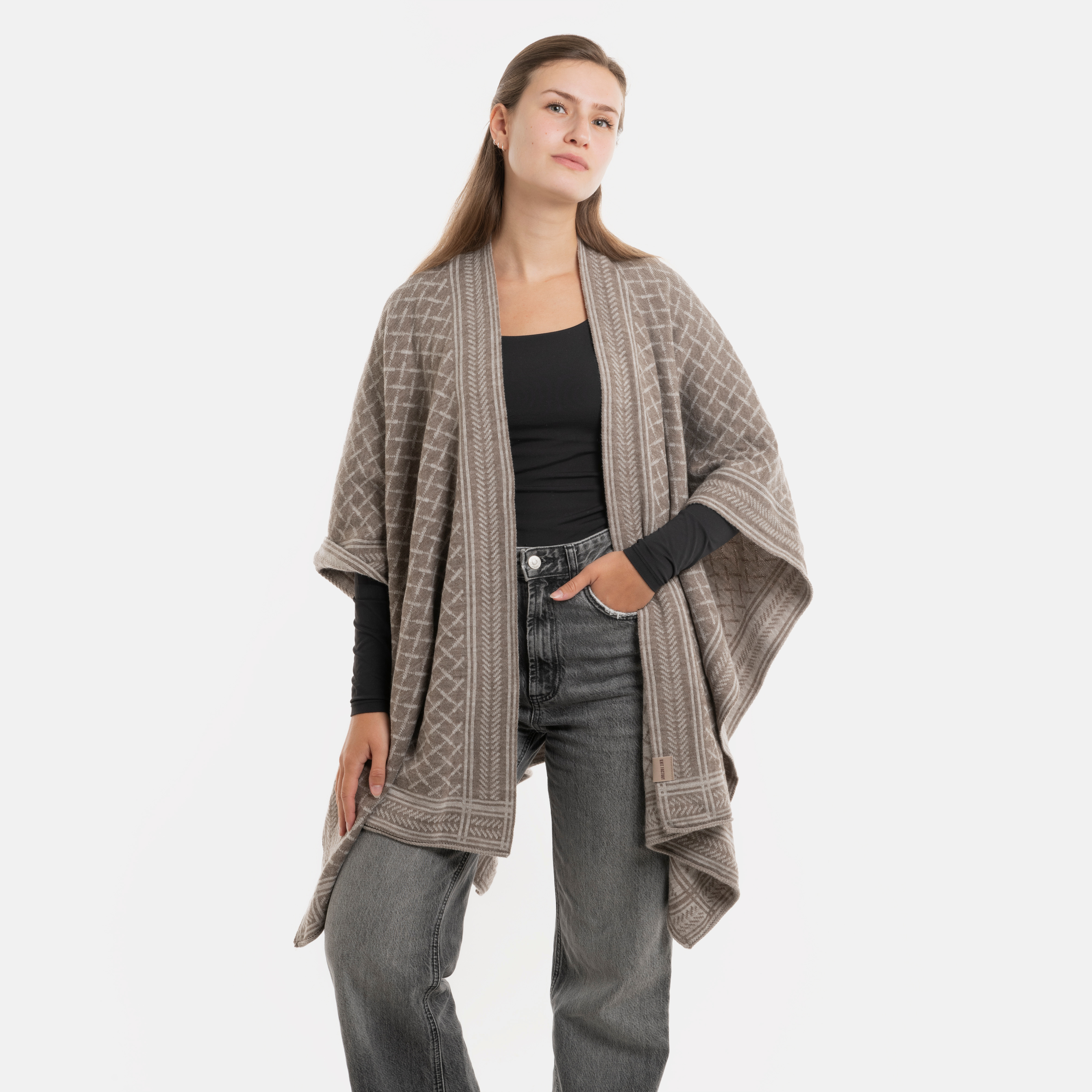 Dusk Shawl Wrap Marron/Iced Clay