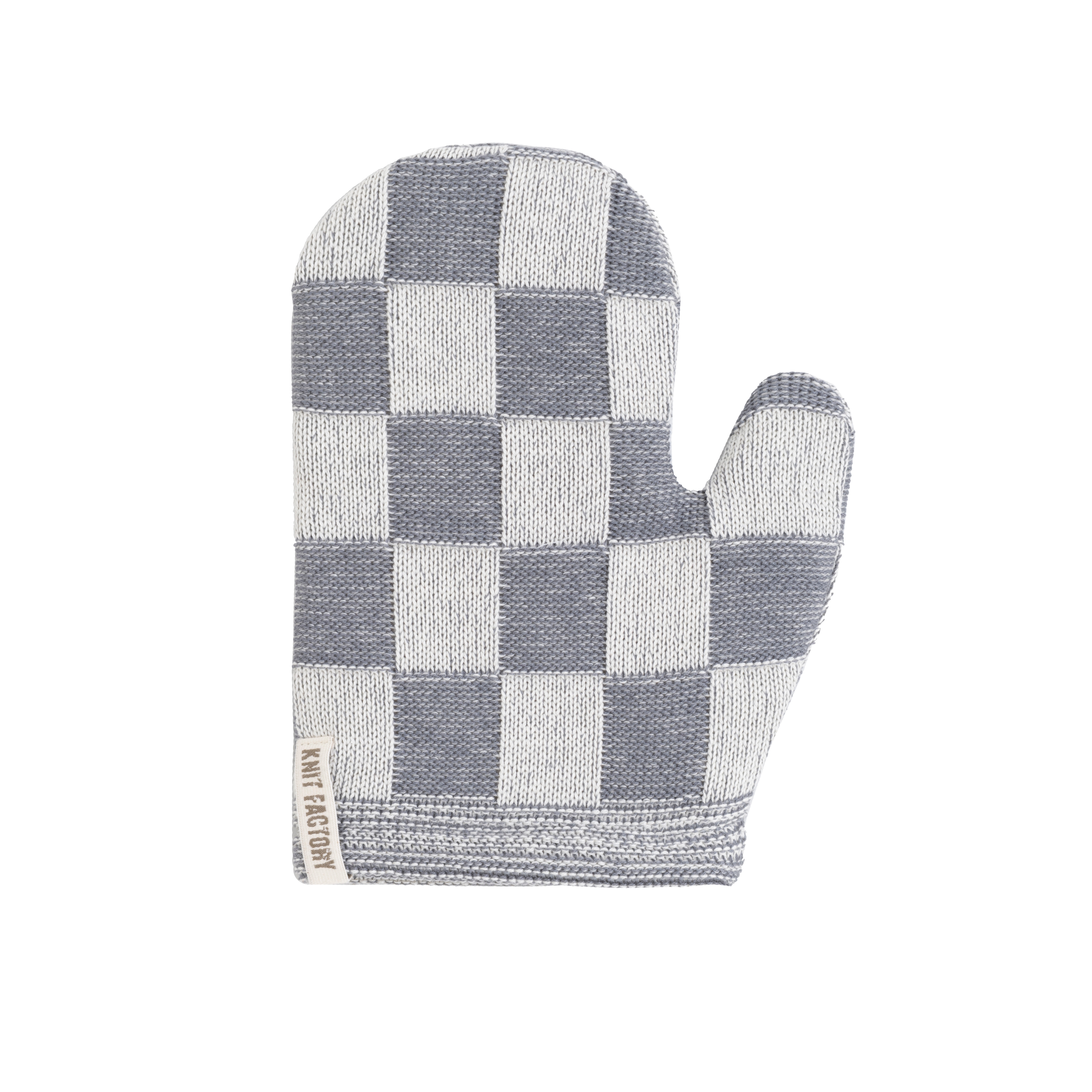 Oven Mitt Block Ecru/Med Grey
