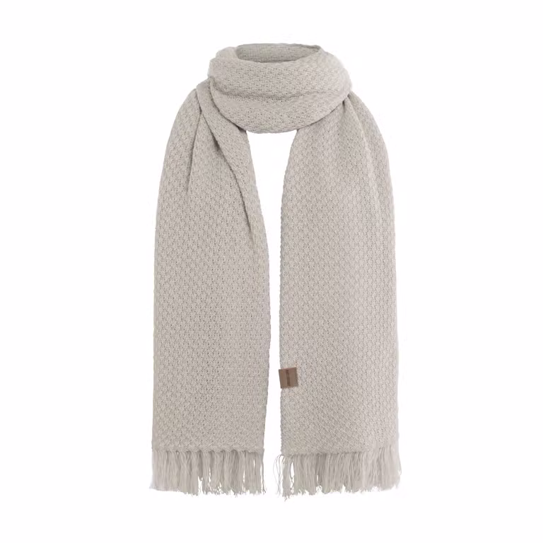Astre Scarf Bright Grey/Off White