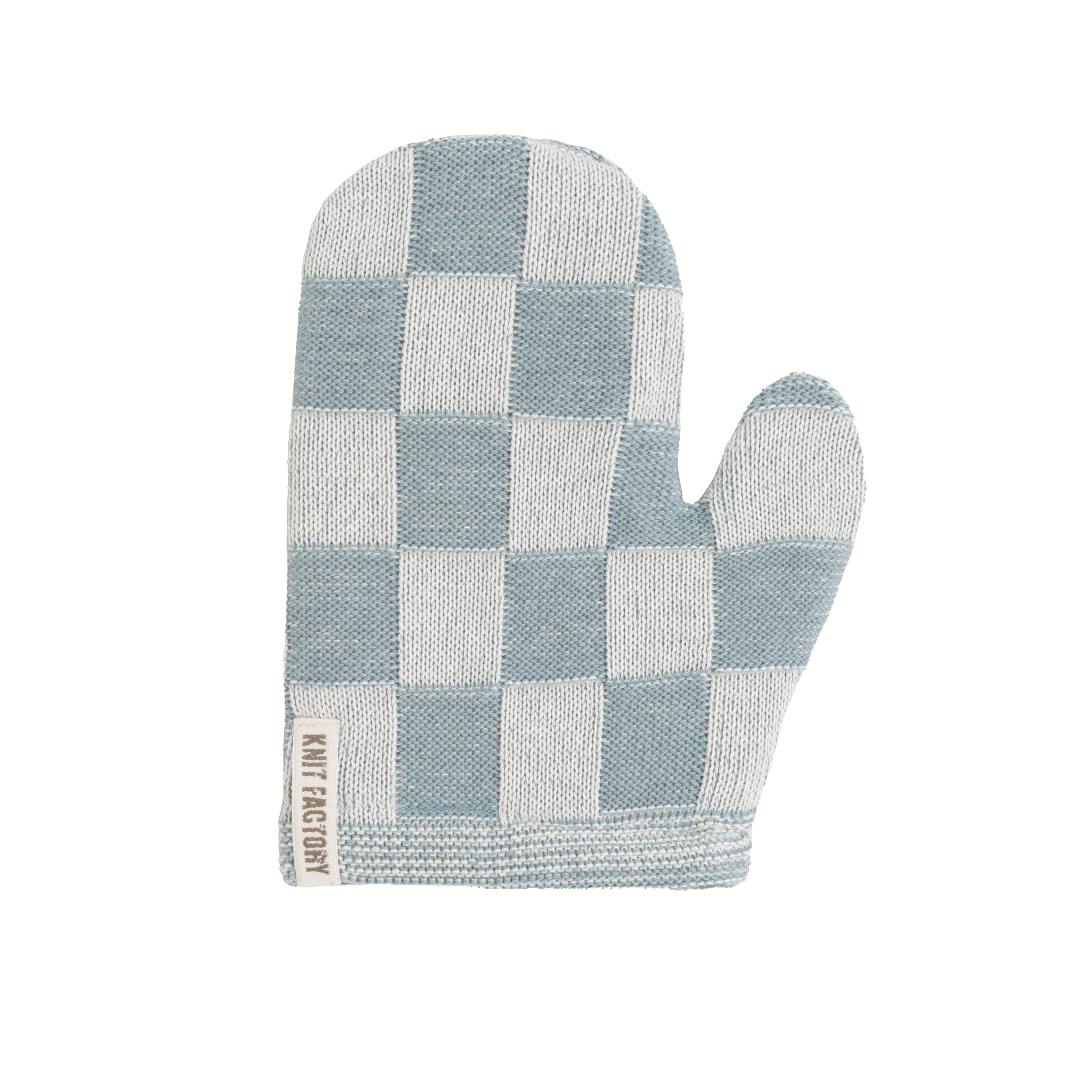 Ofenhandschuh Block Ecru/Stone Green